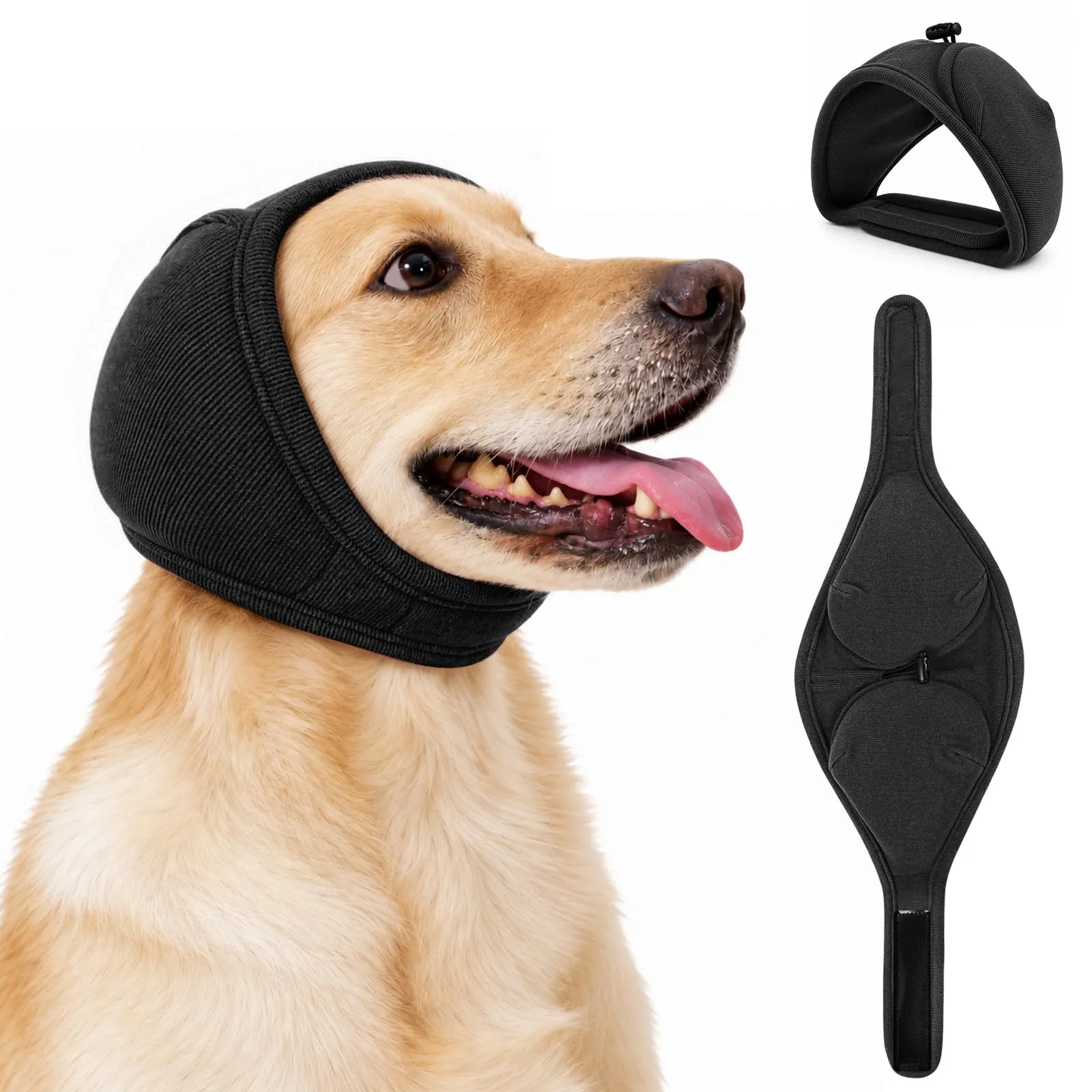 Adiwo Cuffie Antirumore per Cani, Grigio-Nero, S - immagine 8