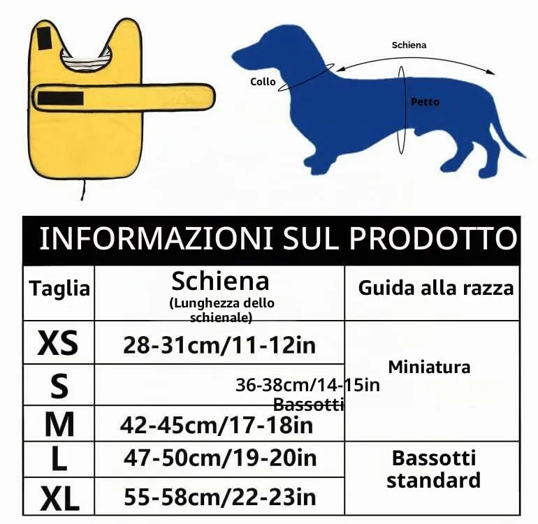 Geyecete Cappotto Impermeabile per Bassotto e Cani di Piccola e Media Taglia, Giacca Riflettente con Cintura Regolabile - Giallo, S - immagine 6