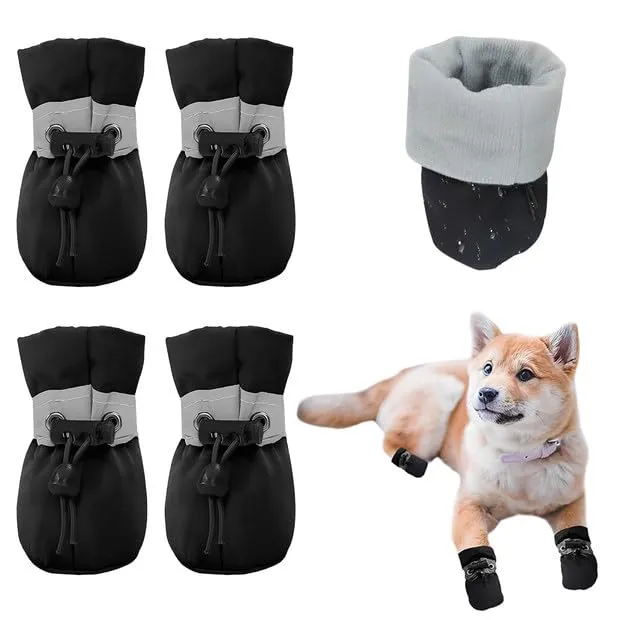 LEPGUYO Scarpe per Cani Taglia M, Impermeabili e Antiscivolo, 2 Paia - immagine 1