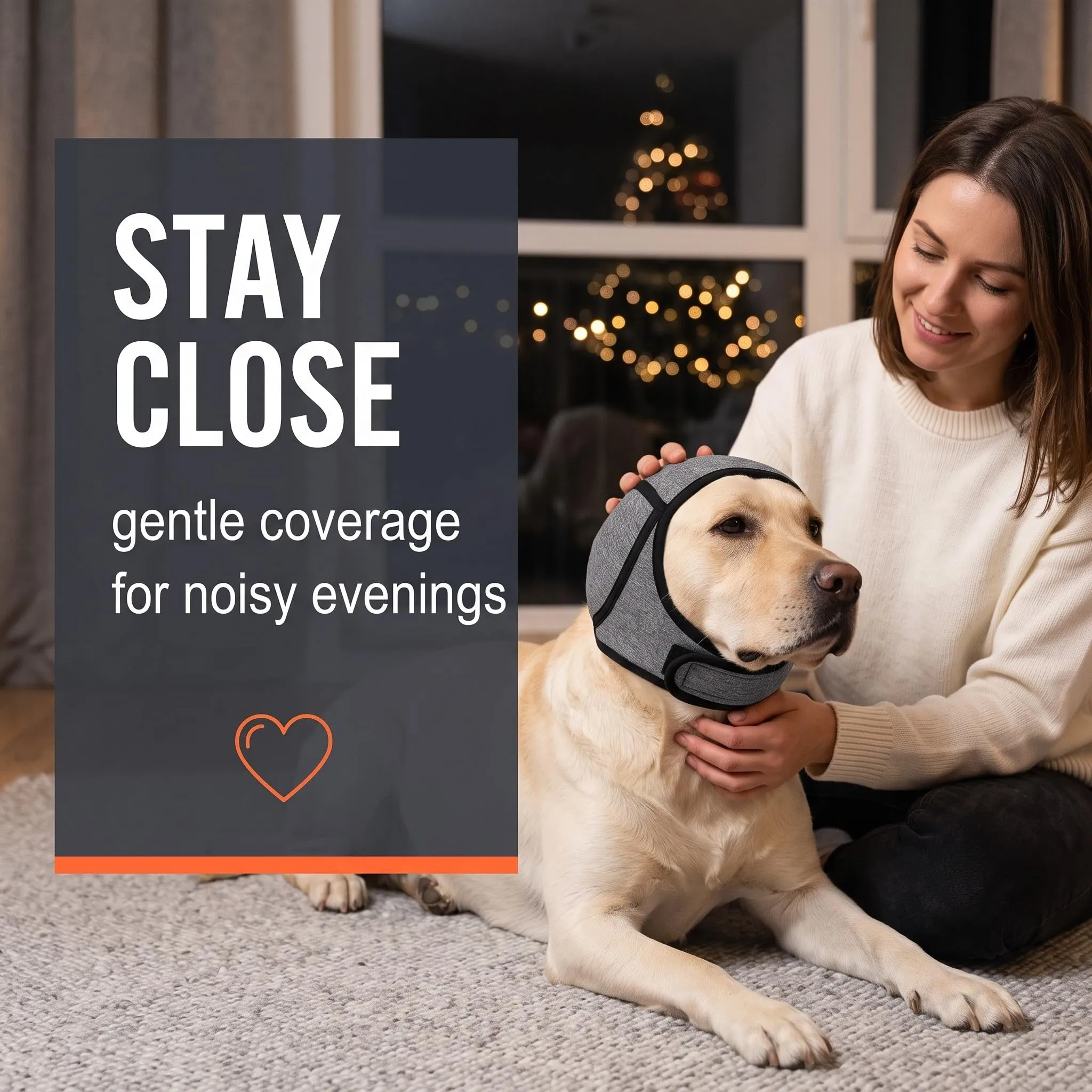 EAVUYIS Cuffie Antirumore per Cani, Paraorecchie Calmante per Ansia e Toelettatura, Grigio, Taglia M - immagine 3