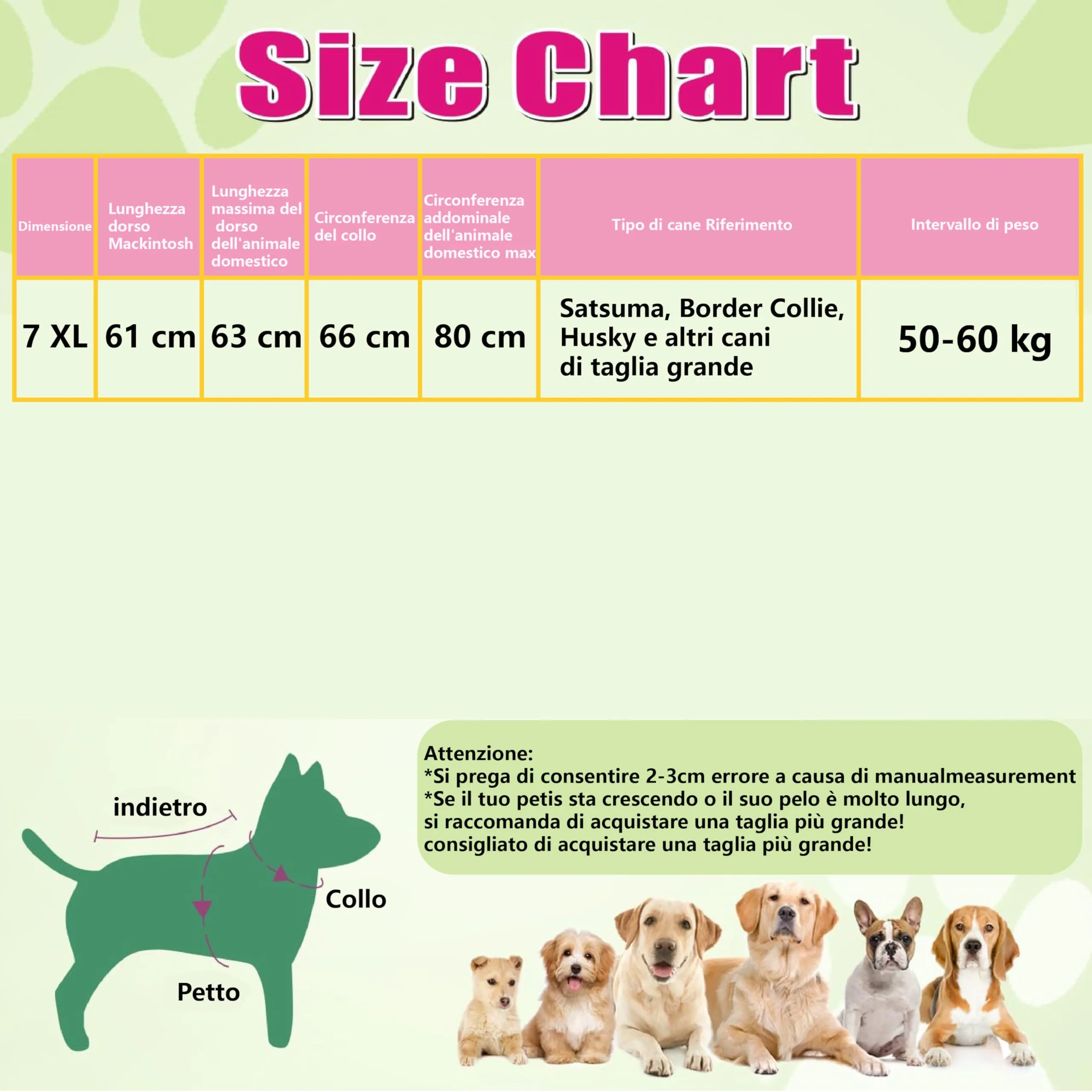 Esshogo Mantellina Impermeabile per Cani, Giallo, Taglia 7XL - immagine 2