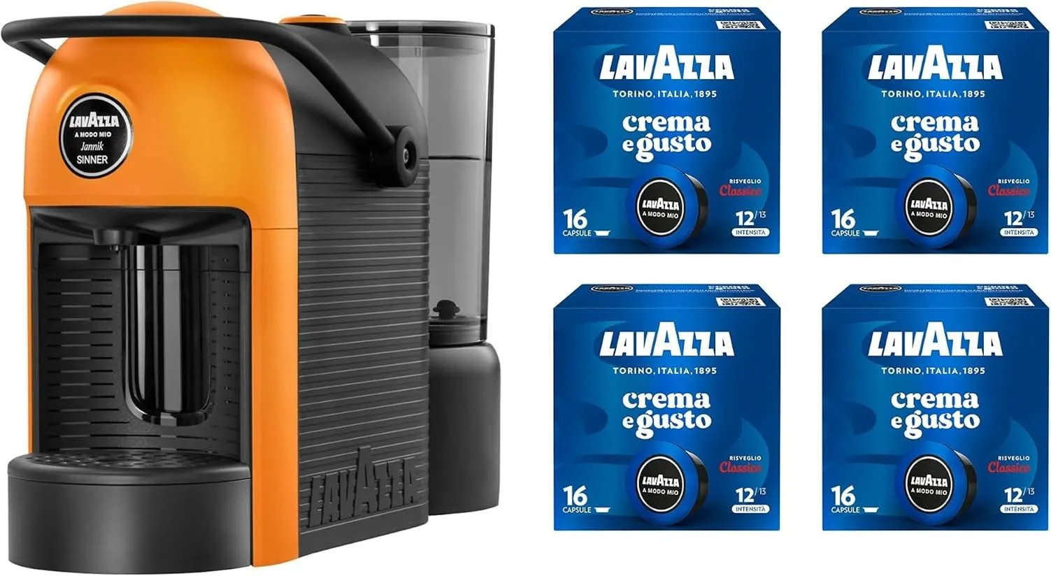 Lavazza A Modo Mio Jolie Evo Jannik Sinner, Arancione - immagine 1