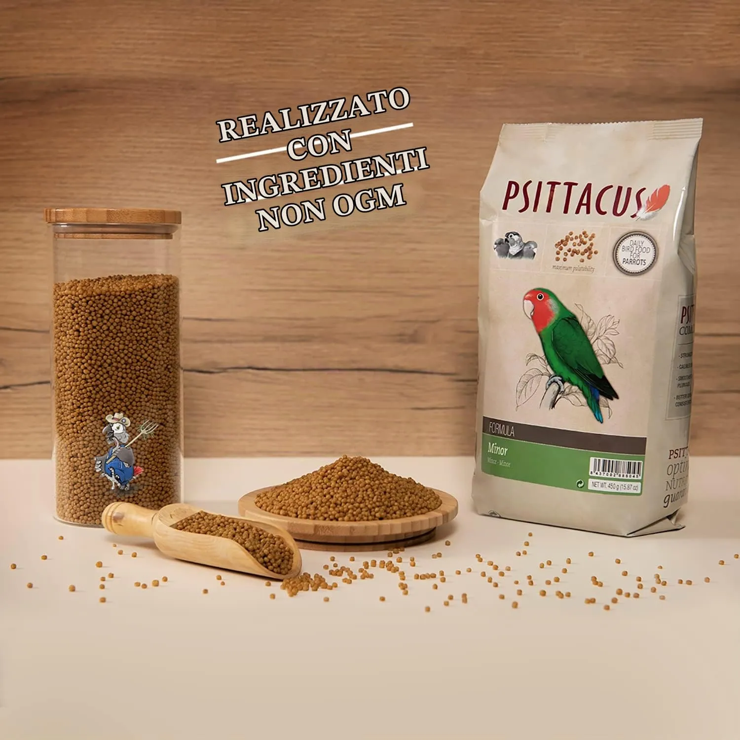 Psittacus Minor Mangime completo per Agapornis, Forpus e Pyrrhura, 450 g - immagine 5