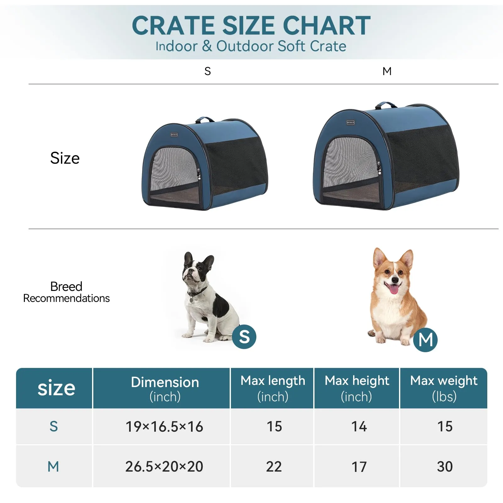 Petsfit Gabbia per Cani Pieghevole da Viaggio, 66,5 cm, Blu - immagine 2