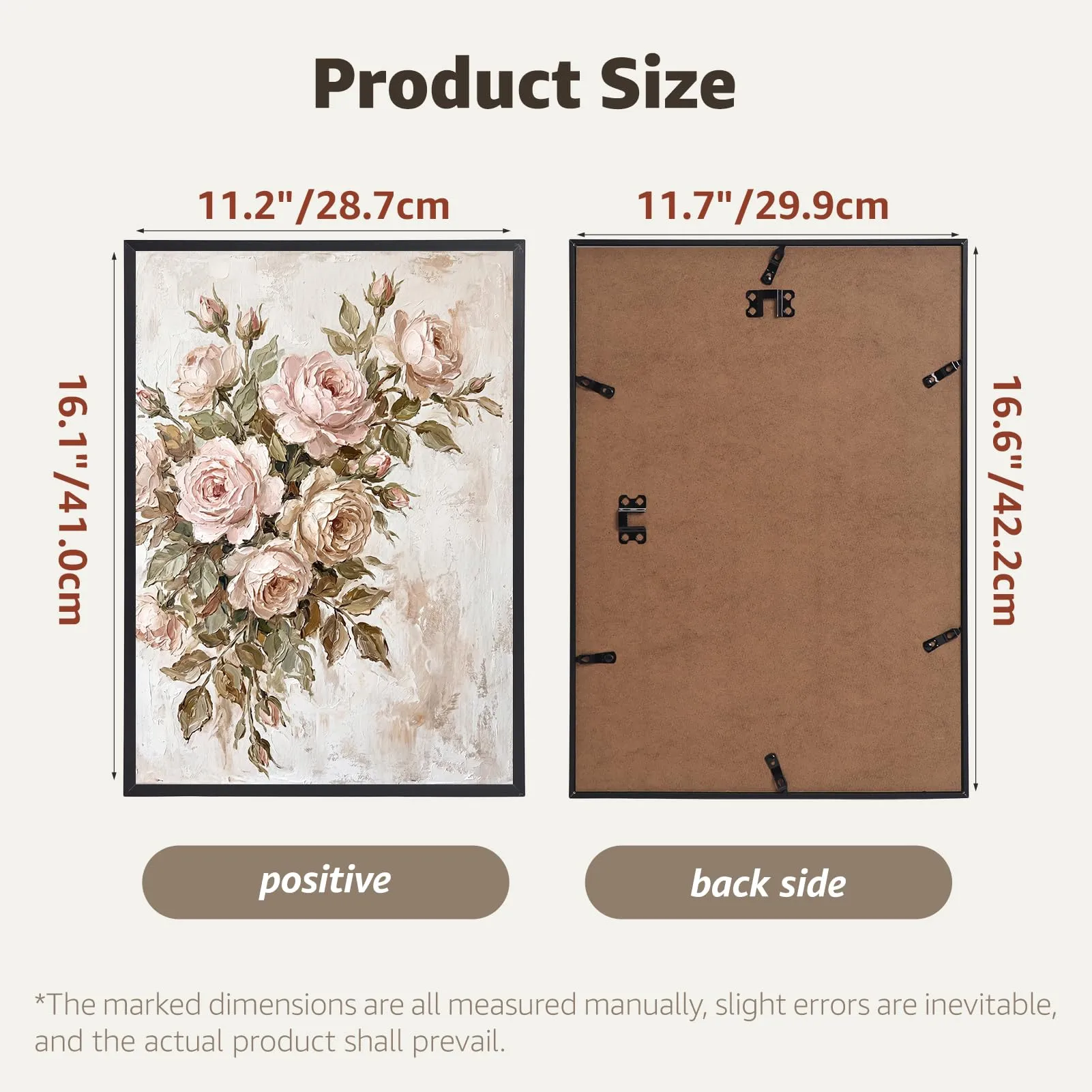 Giftgarden Cornice in Alluminio Spazzolato Nero 30x40 cm, Set da 1 - immagine 2