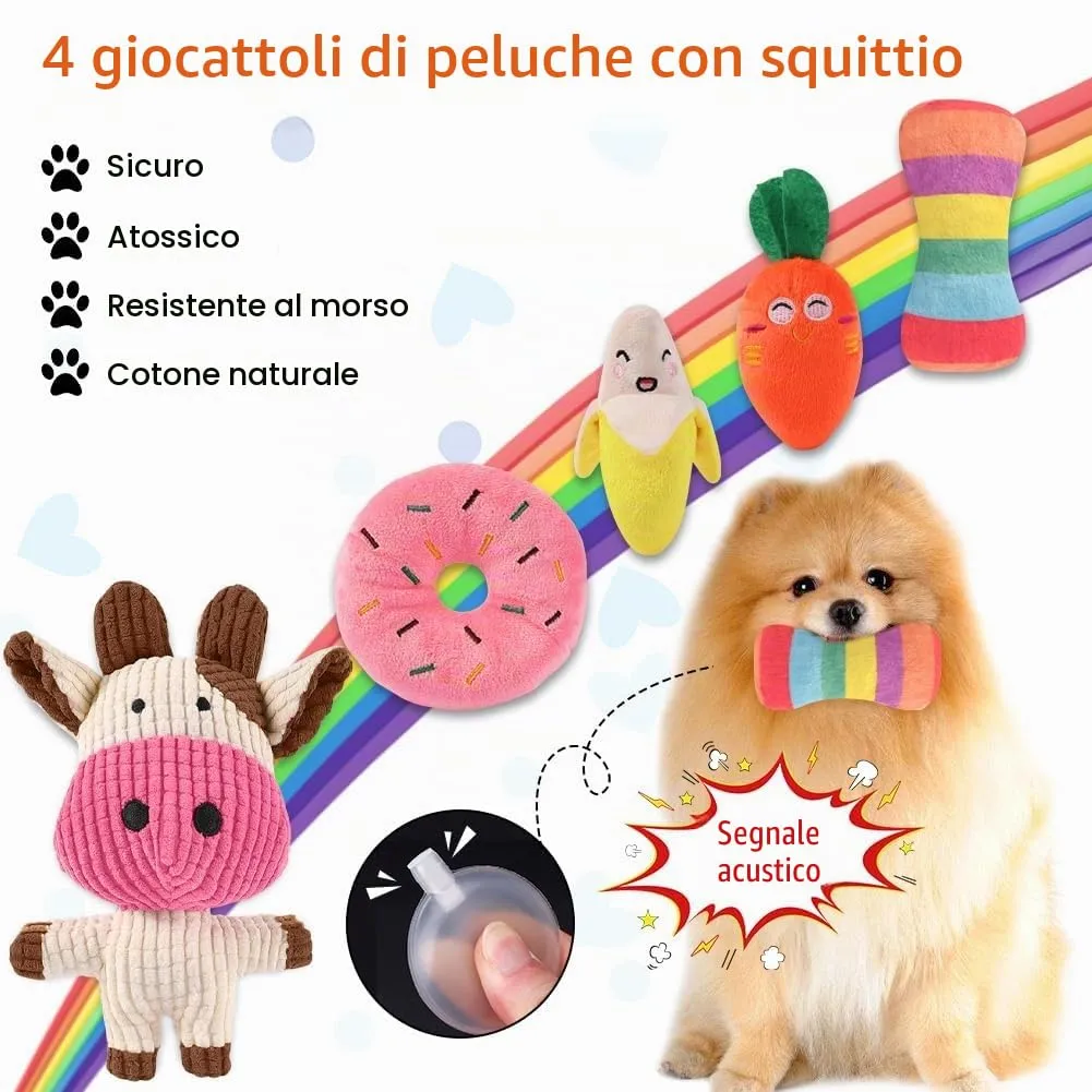 AMFUN Set di 9 Giocattoli da Masticare per Cuccioli e Cani di Piccola Taglia in Cotone Naturale - immagine 4