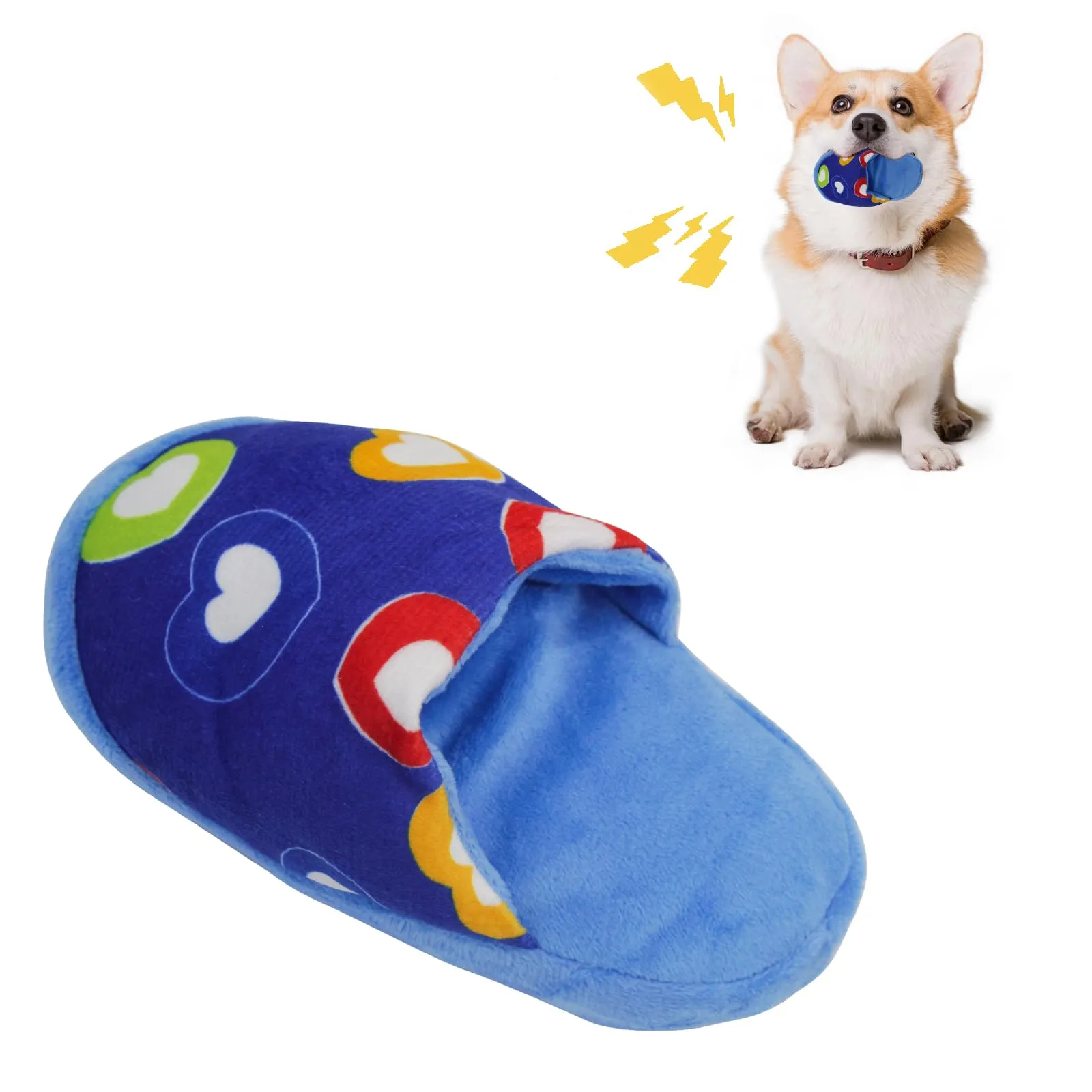FuninCrea Giocattolo di Peluche a Forma di Pantofola per Cani e Cuccioli, Giocattolo Interattivo da Masticare Durevole - immagine 1