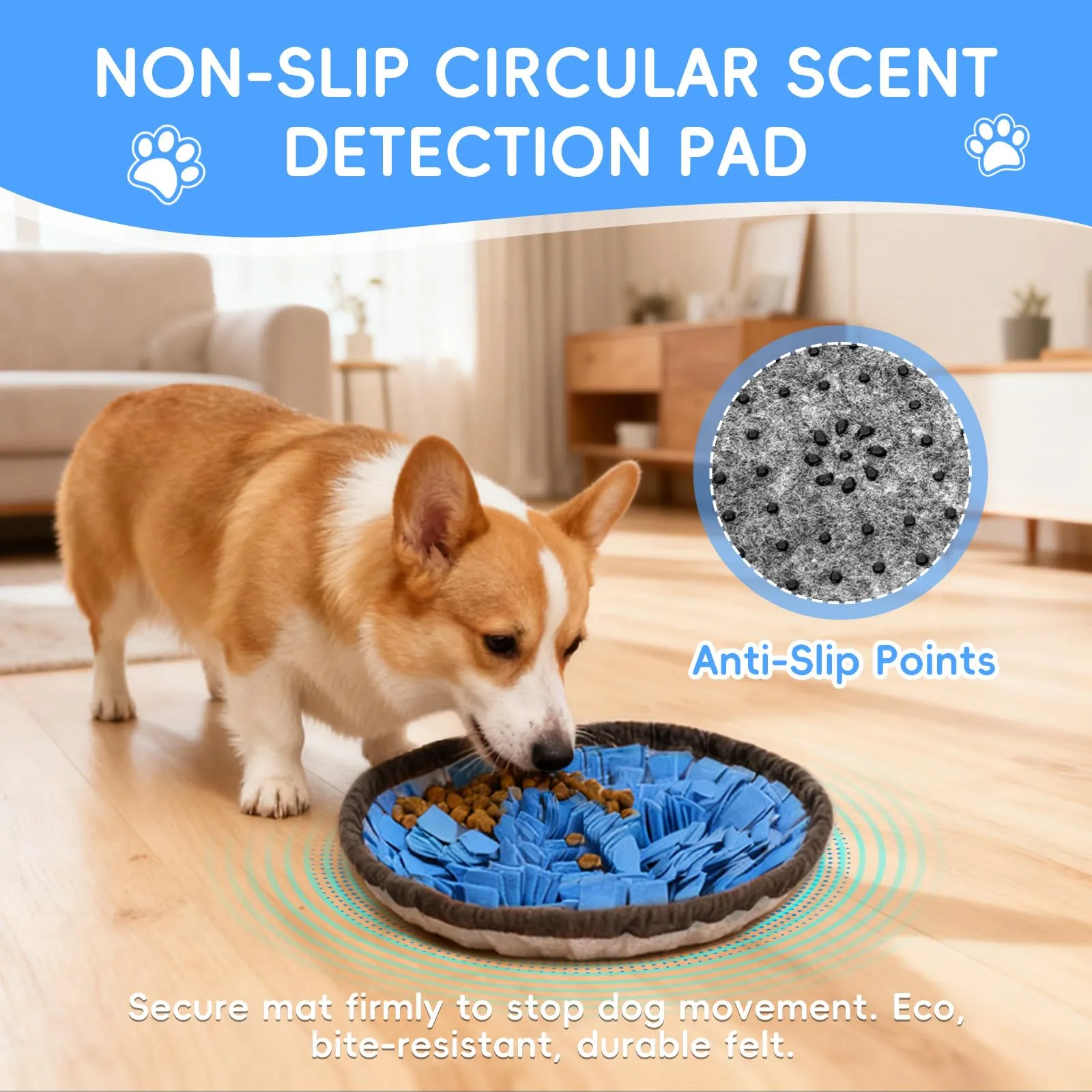 AMFUN Tappeto Olfattivo per Cani, 48 cm, Lavabile e Antiscivolo - immagine 5
