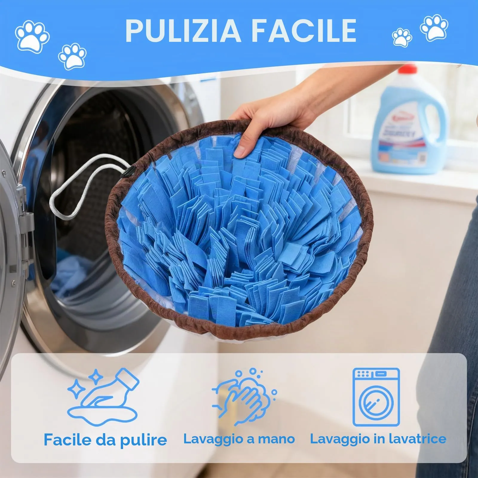 AMFUN Tappeto Olfattivo per Cani, 48 cm, Lavabile e Antiscivolo - immagine 6