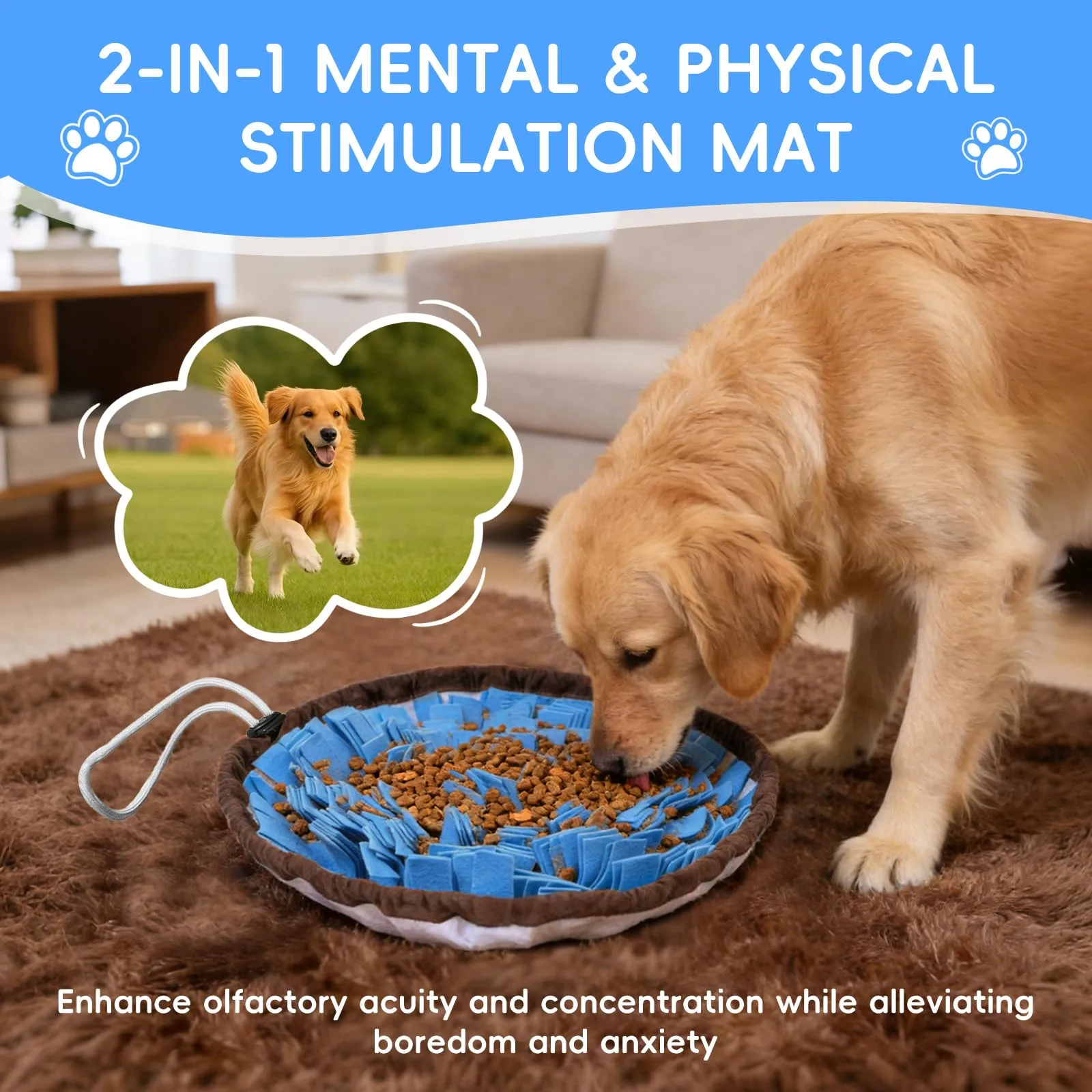 AMFUN Tappeto Olfattivo per Cani, 48 cm, Lavabile e Antiscivolo - immagine 7
