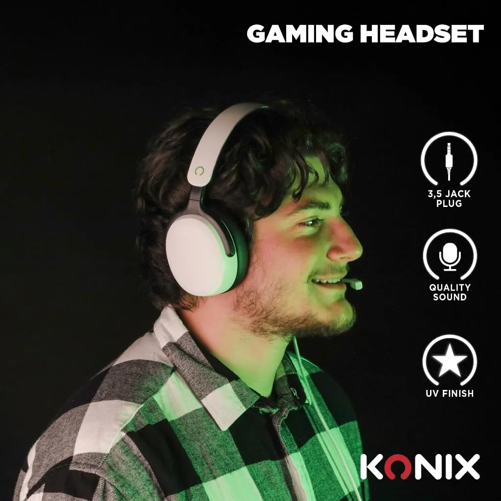 Konix Nexus Cuffie Gaming con Cavo per Xbox One e Series X|S, Bianco - immagine 2