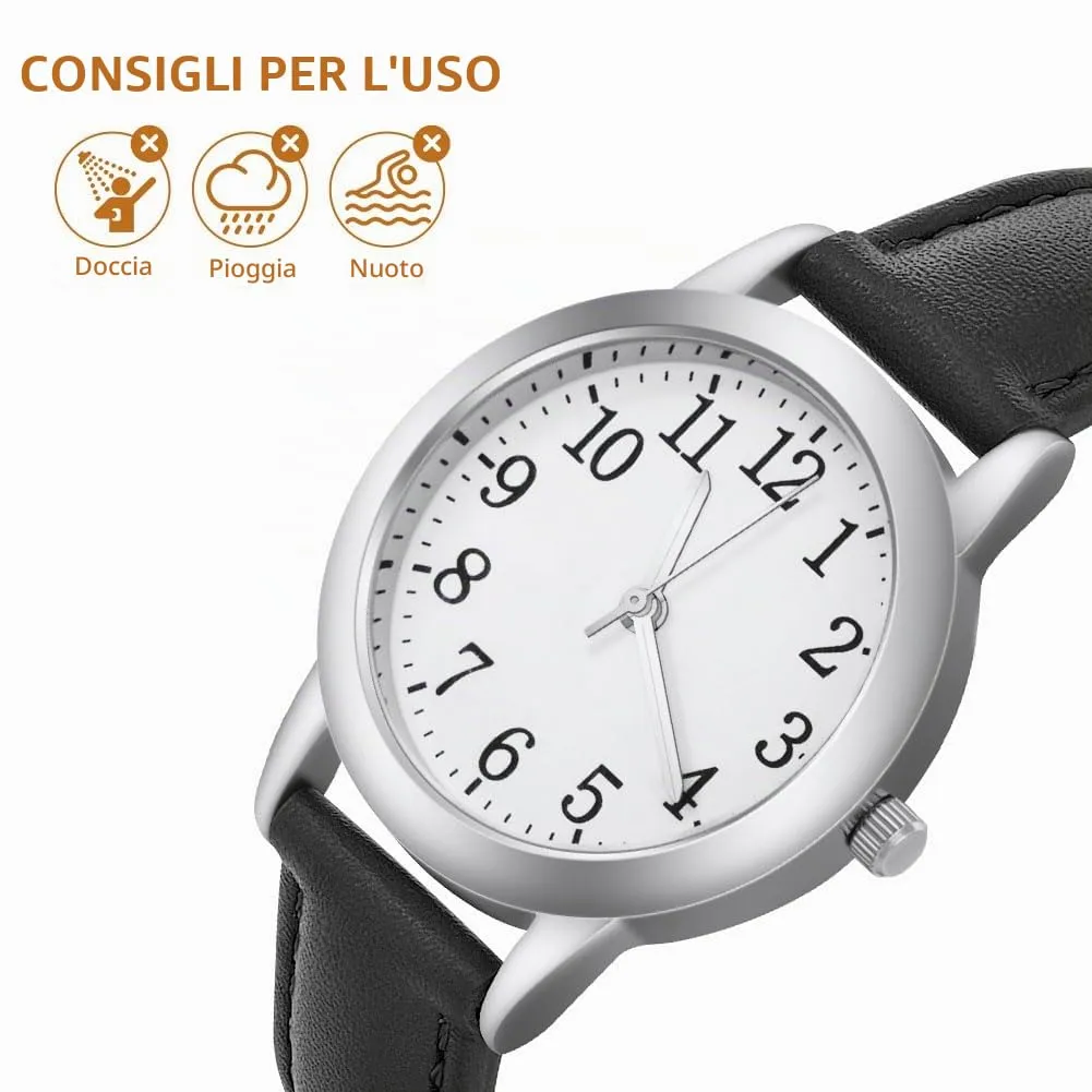 Vicloon Orologio da Donna al Quarzo Analogico, Classico Business Casual (Nero) - immagine 4