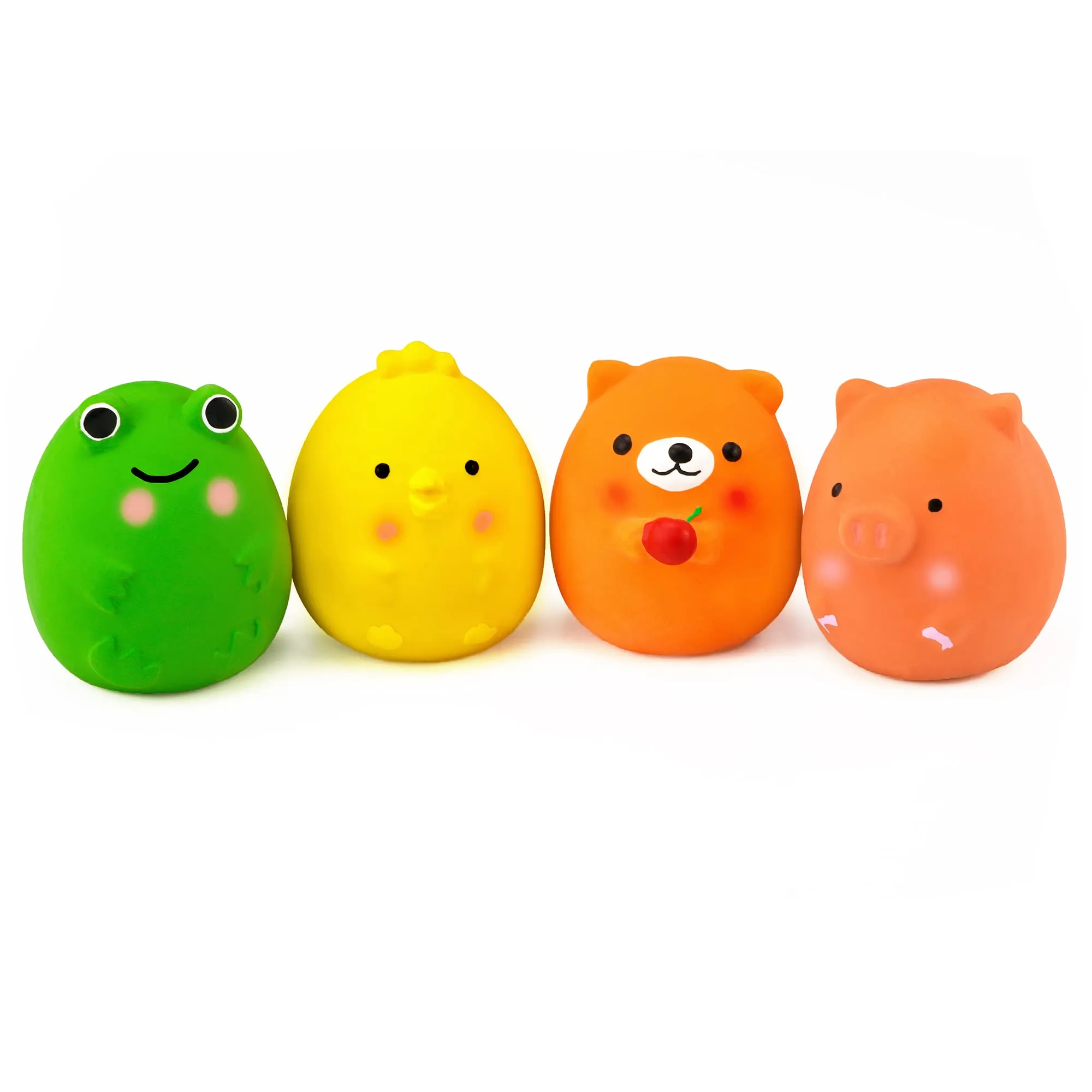 Chiwava Squeak Puppy Latex Dog Toys, 4 Pieces, 6 cm, Assorted Colors - immagine 2