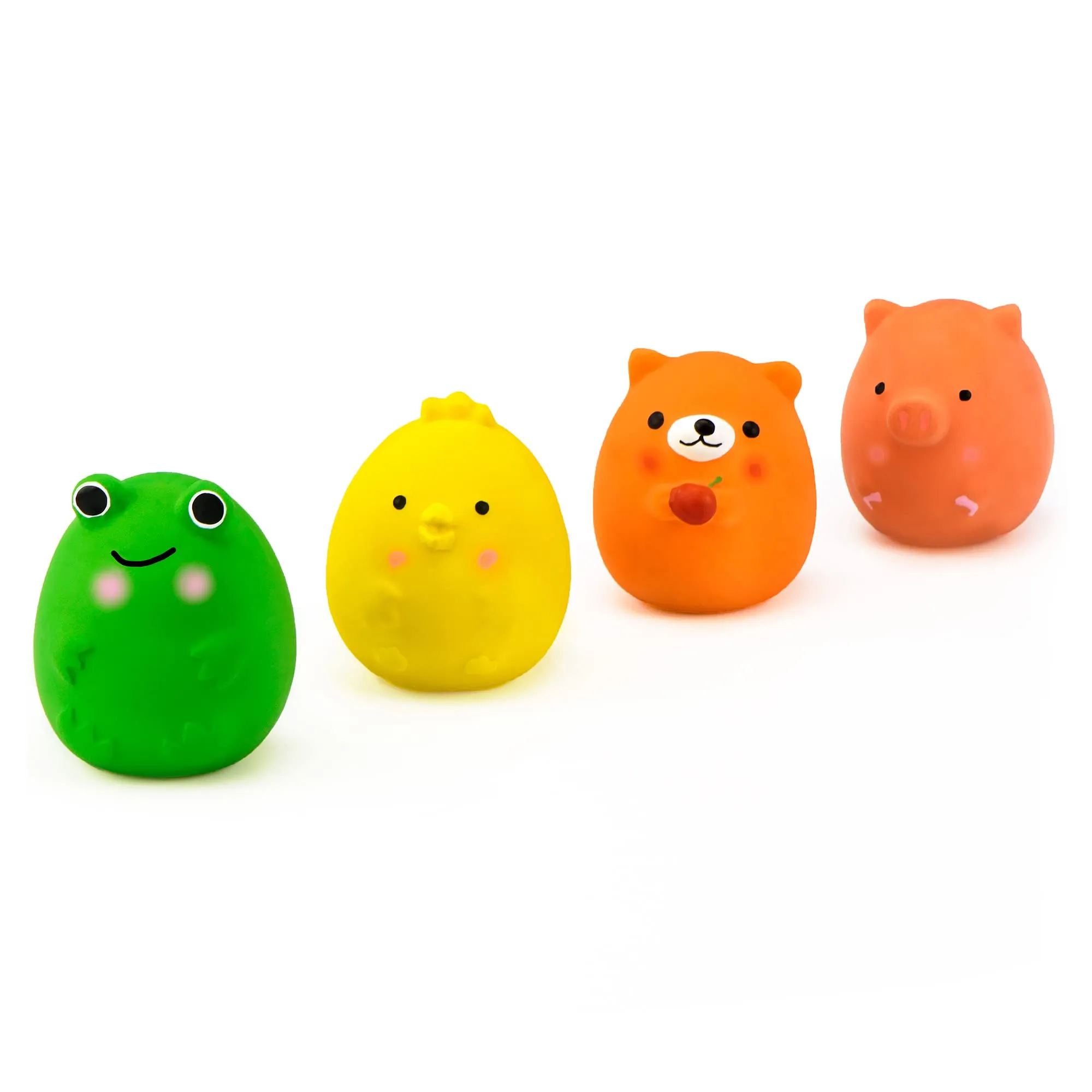 Chiwava Squeak Puppy Latex Dog Toys, 4 Pieces, 6 cm, Assorted Colors - immagine 3