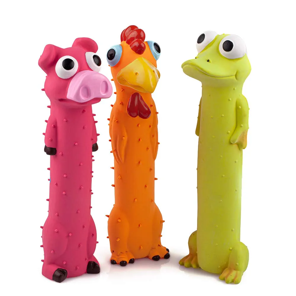 Chiwava Giocattoli Sonori per Cani a Forma di Animale, 9 Pollici, Set da 3 Pezzi - immagine 1