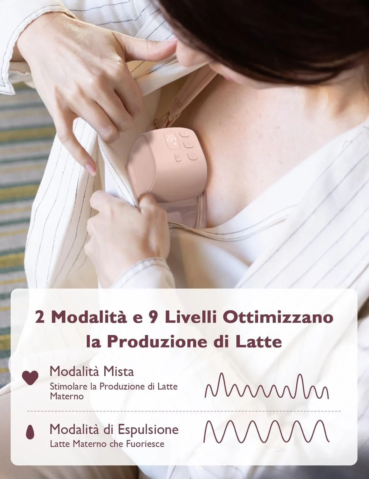 Momcozy S9 Pro Tiralatte Elettrico Indossabile Mani Libere 24mm - immagine 4