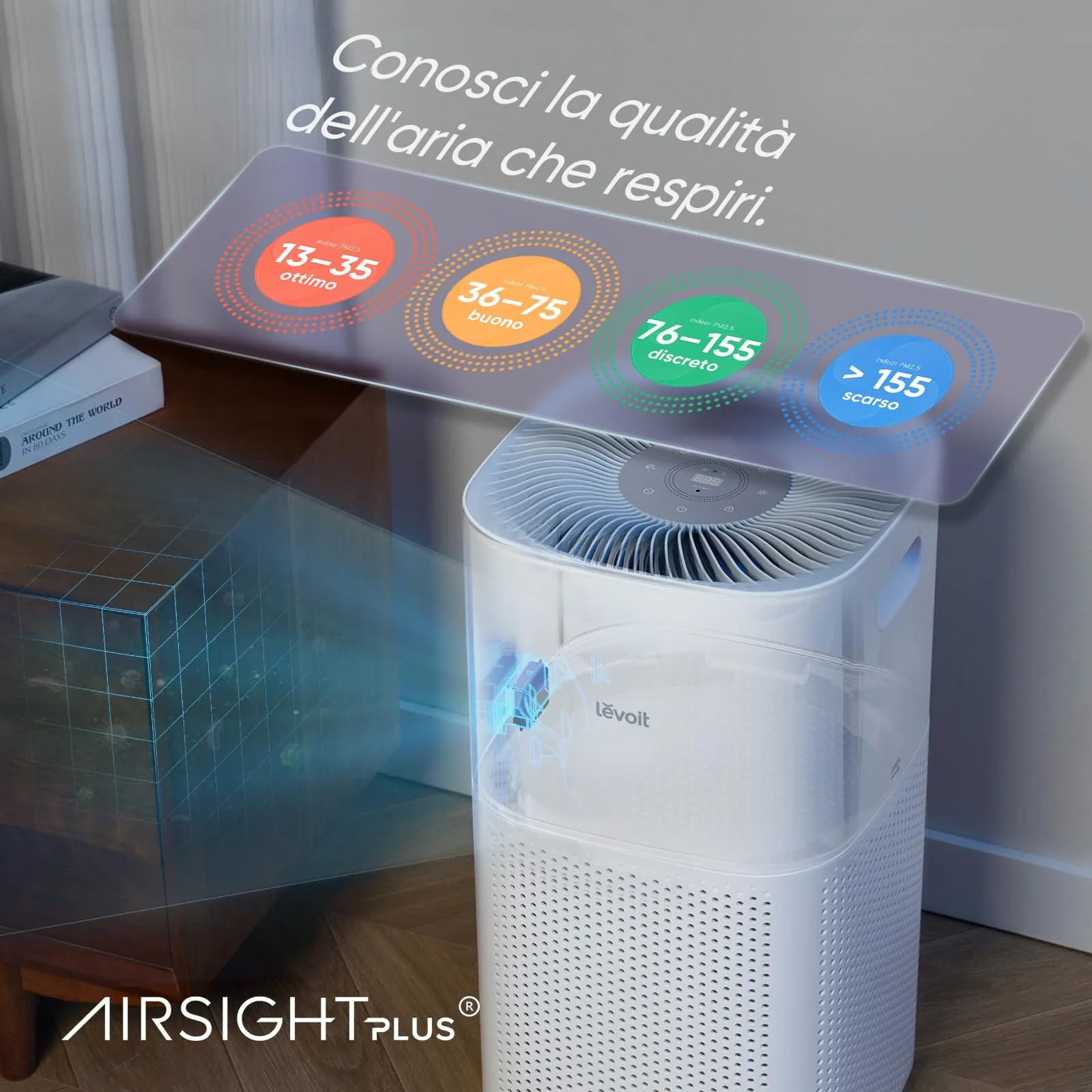 Levoit Core 600S Purificatore d'Aria Smart, CADR 697m³/h, fino a 147m² - immagine 6