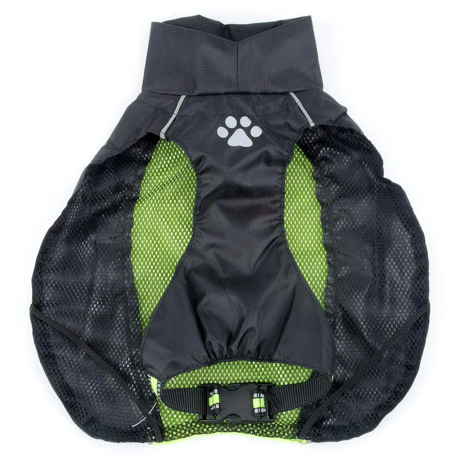 Zunea Impermeabile per Cani Taglia Media e Grande, Giacca Riflettente Antivento Foderata in Rete, Verde 8XL - immagine 3