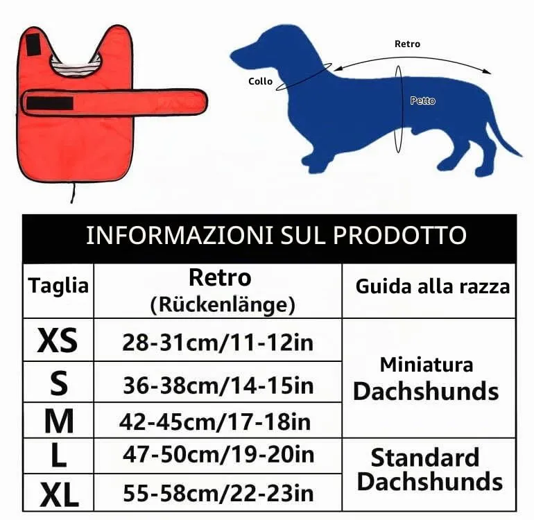 Geyecete Cappotto Impermeabile per Cani e Bassotti con Cintura Regolabile e Riflettente, Rosso, L - immagine 6