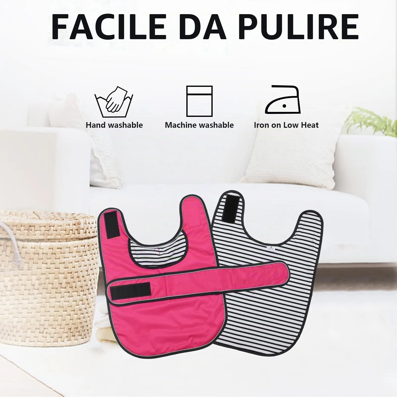 Geyecete Cappotto Impermeabile per Cani e Bassotti con Cintura Regolabile e Riflettente, Rosa, M - immagine 4