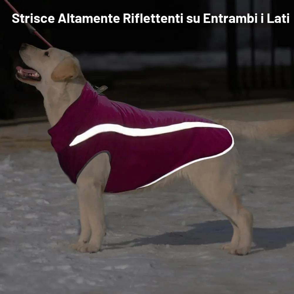FEimaX Cappotto Invernale per Cani Impermeabile e Riflettente con Foro per Imbracatura, Rosa, 6XL - immagine 5