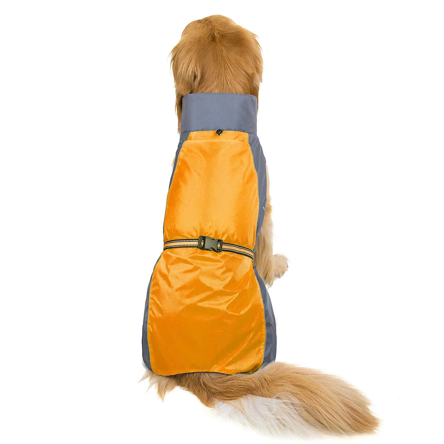 Zunea Impermeabile per Cani Taglia Media e Grande Riflettente Arancione 9XL - immagine 9