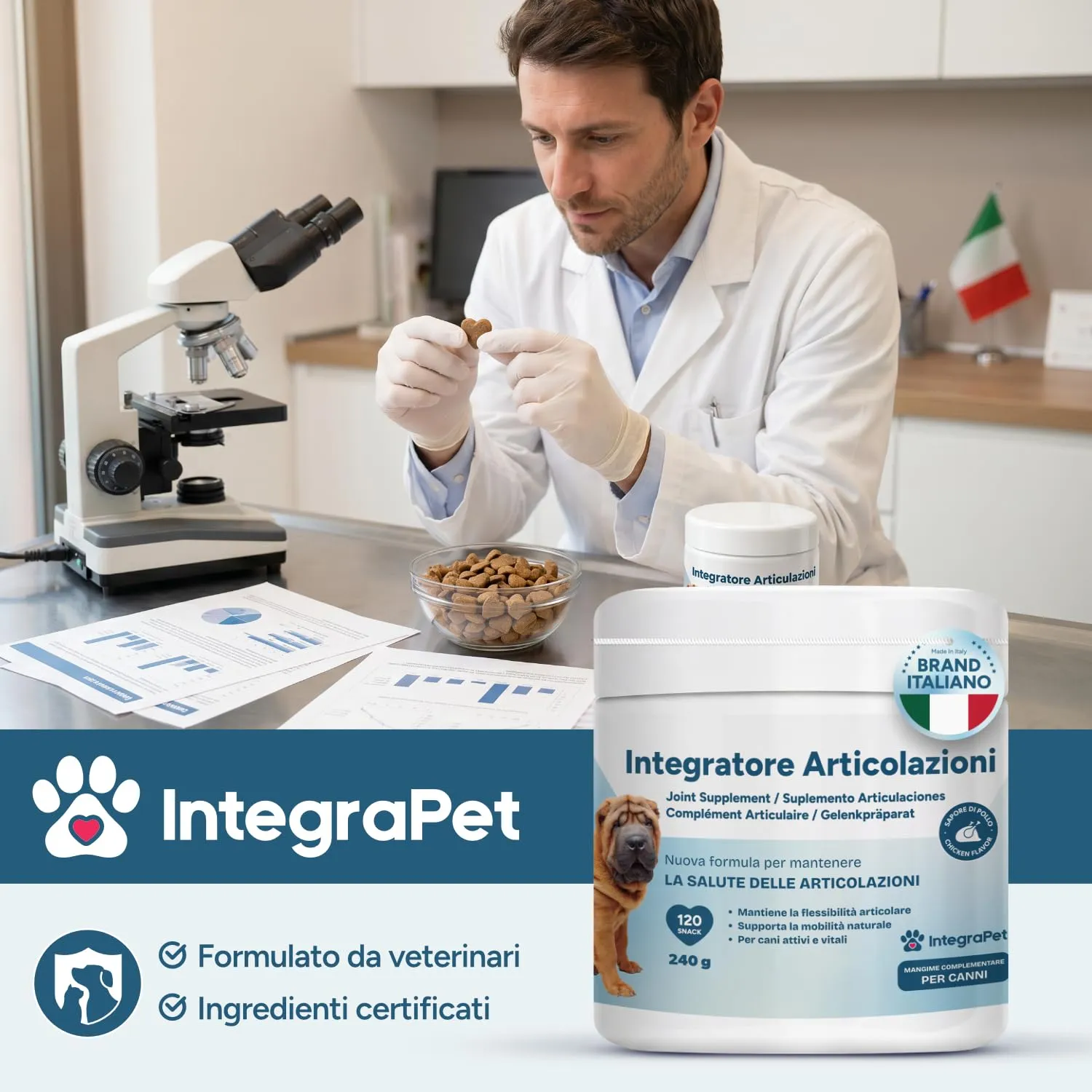 IntegraPet Integratore Articolazioni Cani con Collagene e Magnesio, 120 Snack - immagine 6