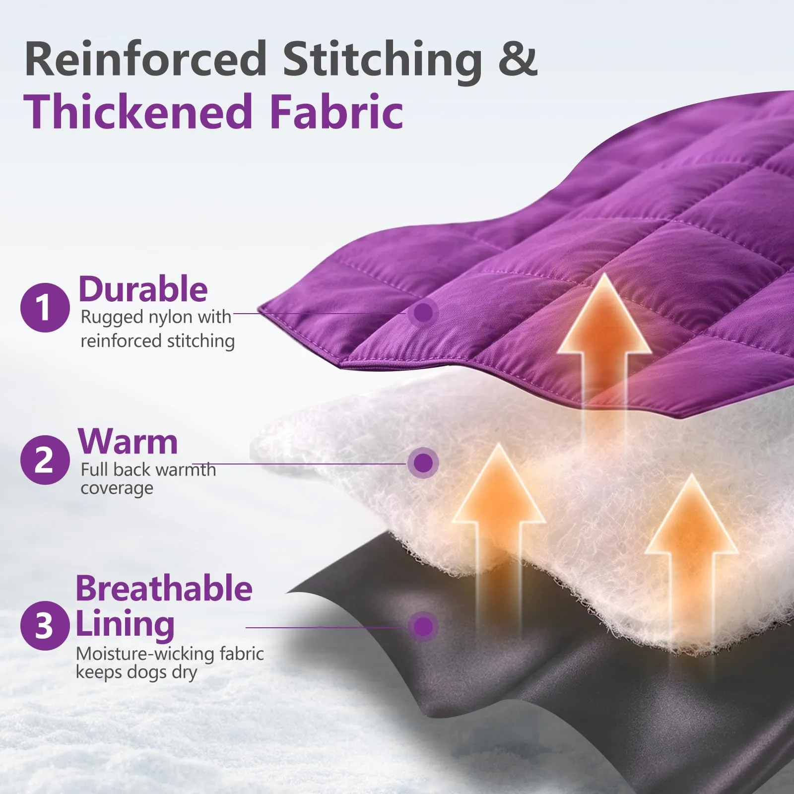 HEYWEAN Manteau pour Chien à Pattes Coupe-Vent Réfléchissant Ajustable Hiver, Rosa, XS - immagine 8