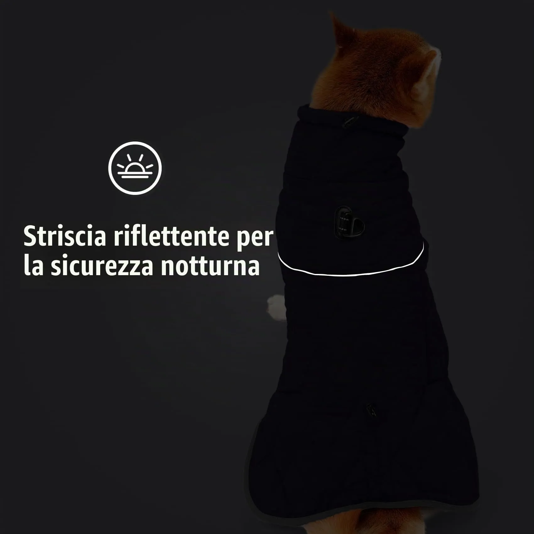 HEYWEAN Cappotto Impermeabile per Cani, Giacca Invernale Foderata in Pile Riflettente con D-Ring, Navy, Taglia L - immagine 6