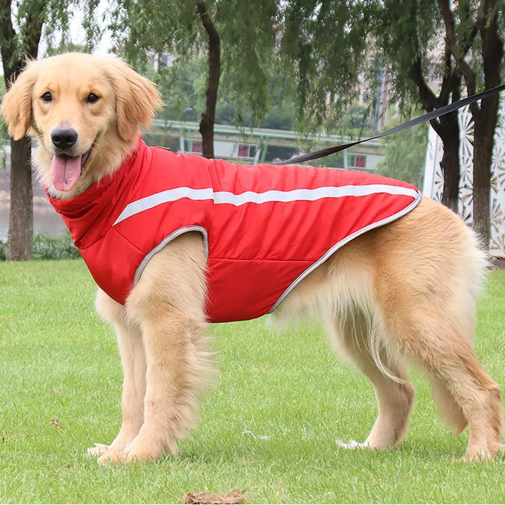 FEimaX Cappotto Invernale per Cani, Giacca Impermeabile Antivento e Riflettente in Pile con Foro per Imbracatura - immagine 6