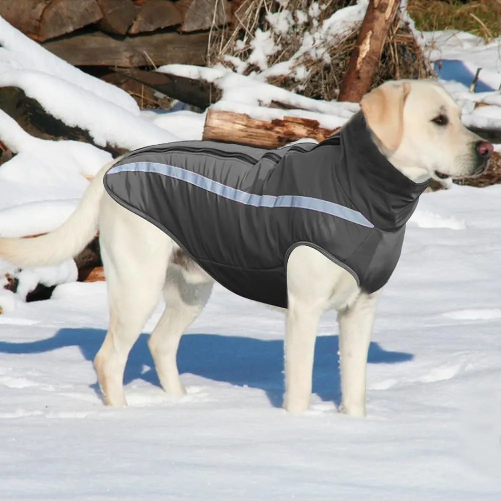 FEimaX Cappotto Invernale per Cani, Giacca Impermeabile Antivento e Riflettente in Pile con Foro per Imbracatura - immagine 6