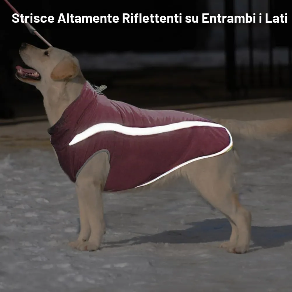 FEimaX Cappotto Invernale per Cani, Giacca Impermeabile, Antivento e Riflettente in Pile con Foro per Imbracatura - immagine 5