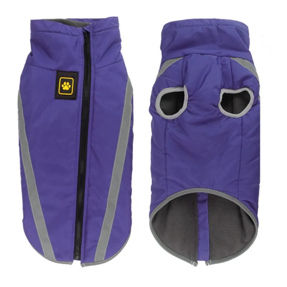 FEimaX Cappotto Invernale per Cani Impermeabile, Antivento e Riflettente con Interno in Pile e Foro per Imbracatura - immagine 1
