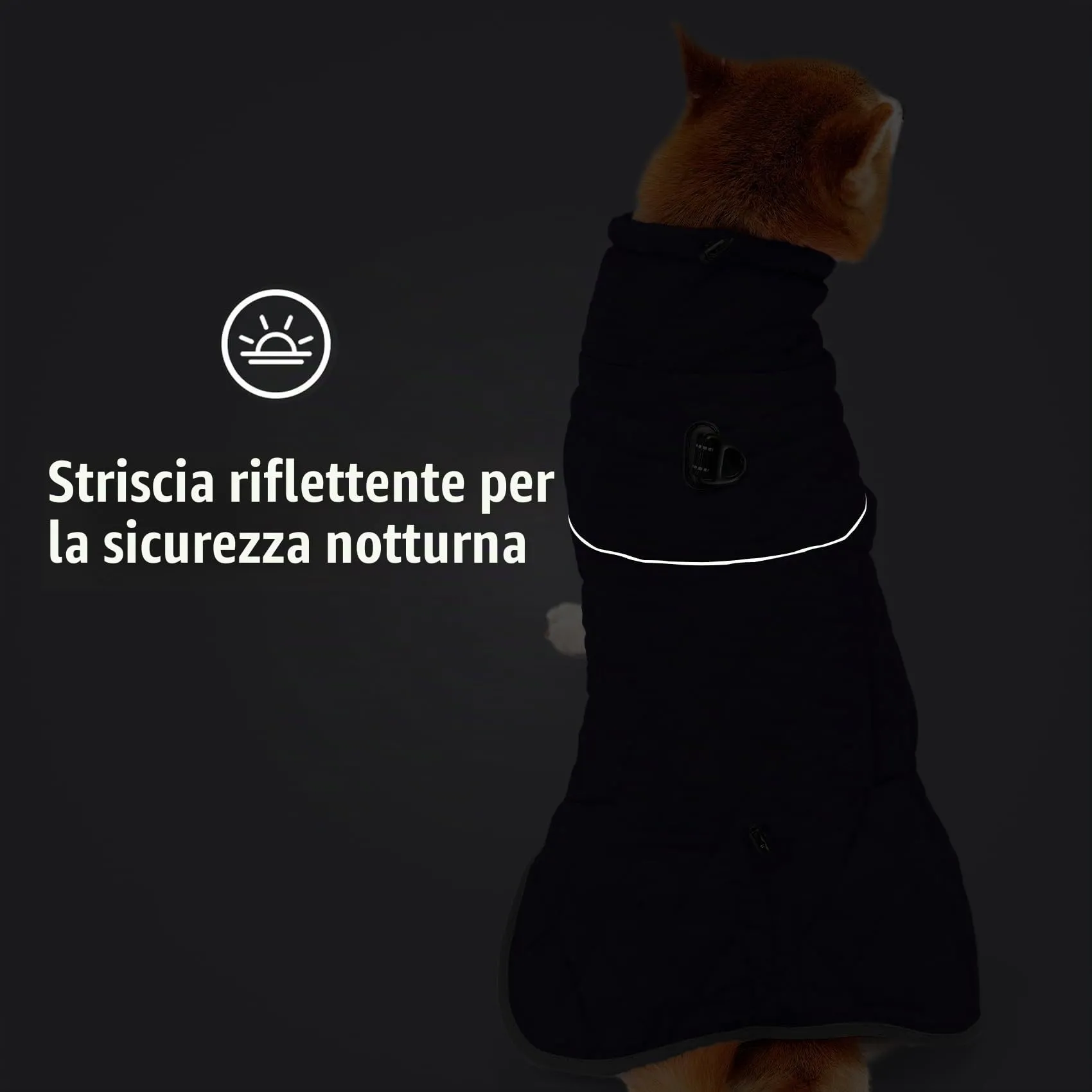 HEYWEAN Cappotto Impermeabile per Cani, Giacca Invernale Foderata in Pile Riflettente con D-Ring, Navy, XL - immagine 6