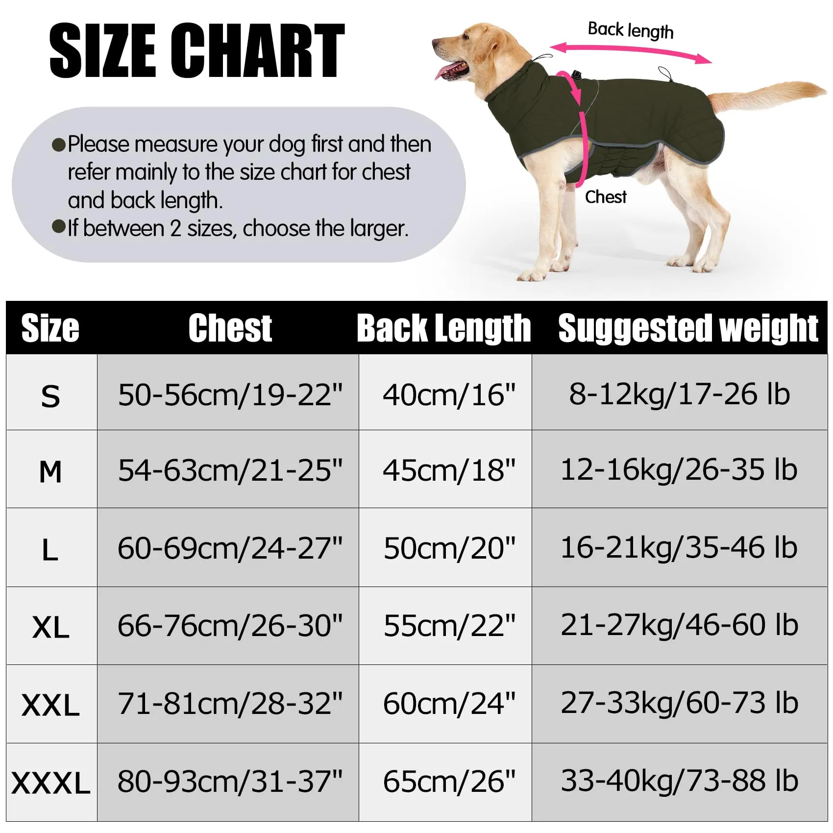 HEYWEAN Cappotto per cani impermeabile invernale foderata in pile riflettente con D-Ring - immagine 2