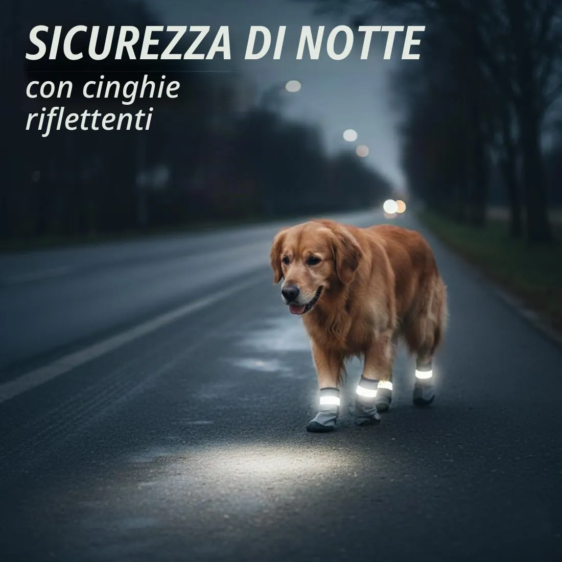 LEPGUYO Scarpe Cane Impermeabili Antiscivolo, Taglia L per Cani Medi-Grandi 16-25lbs, 2 Coppie - immagine 2