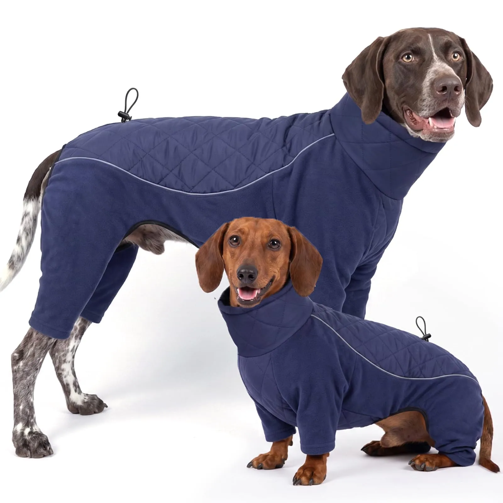 HEYWEAN Manteau Chien à Pattes Coupe-Vent Réfléchissant Ajustable Hiver - immagine 1