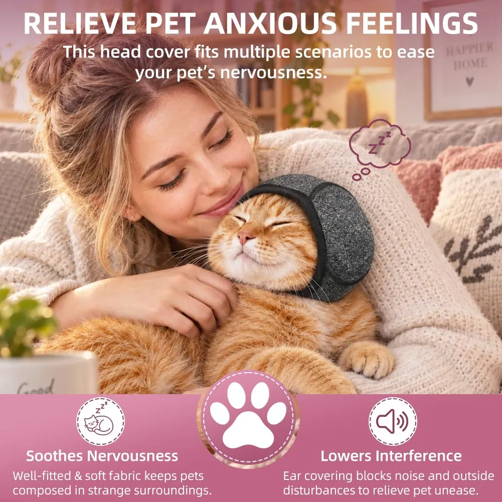 Adiwo Copriorecchie Antirumore per Cani, Grigio Scuro, S - immagine 5