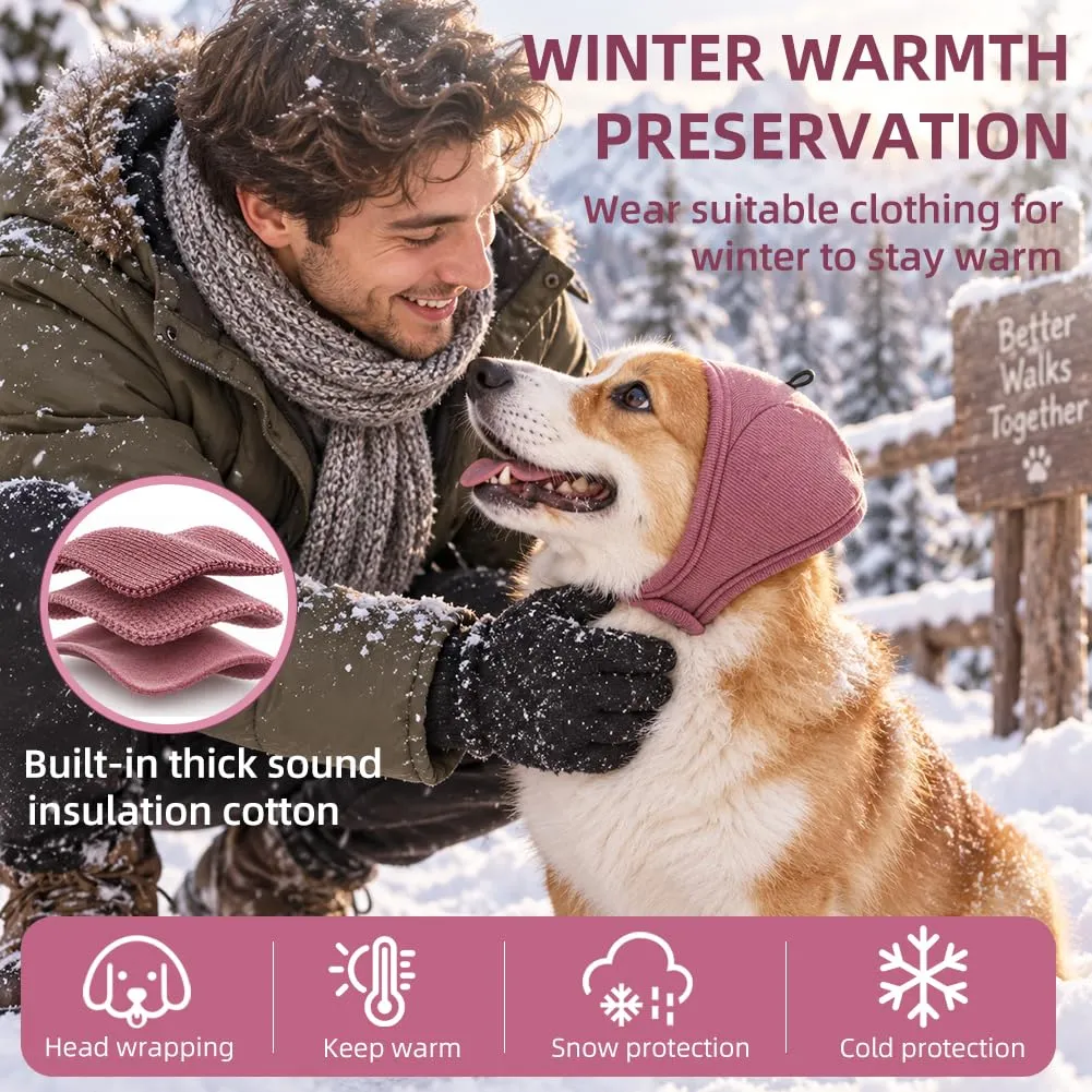 Adiwo Copriorecchie Cuffie Antirumore per Cani, Rosso Scuro, M - immagine 6