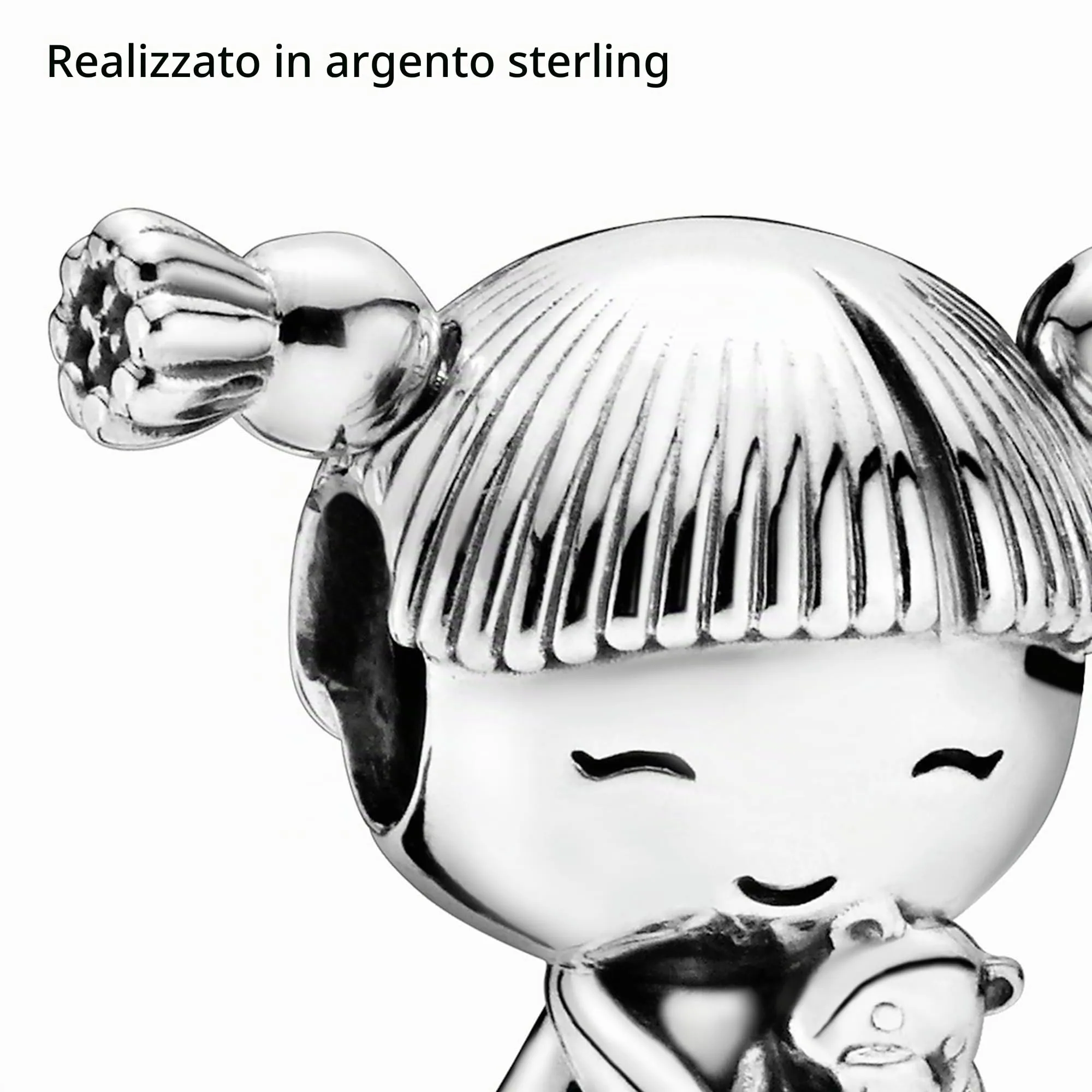 Pandora Icons Ciondolo con Bambina in Argento e Smalto Rosa - immagine 5