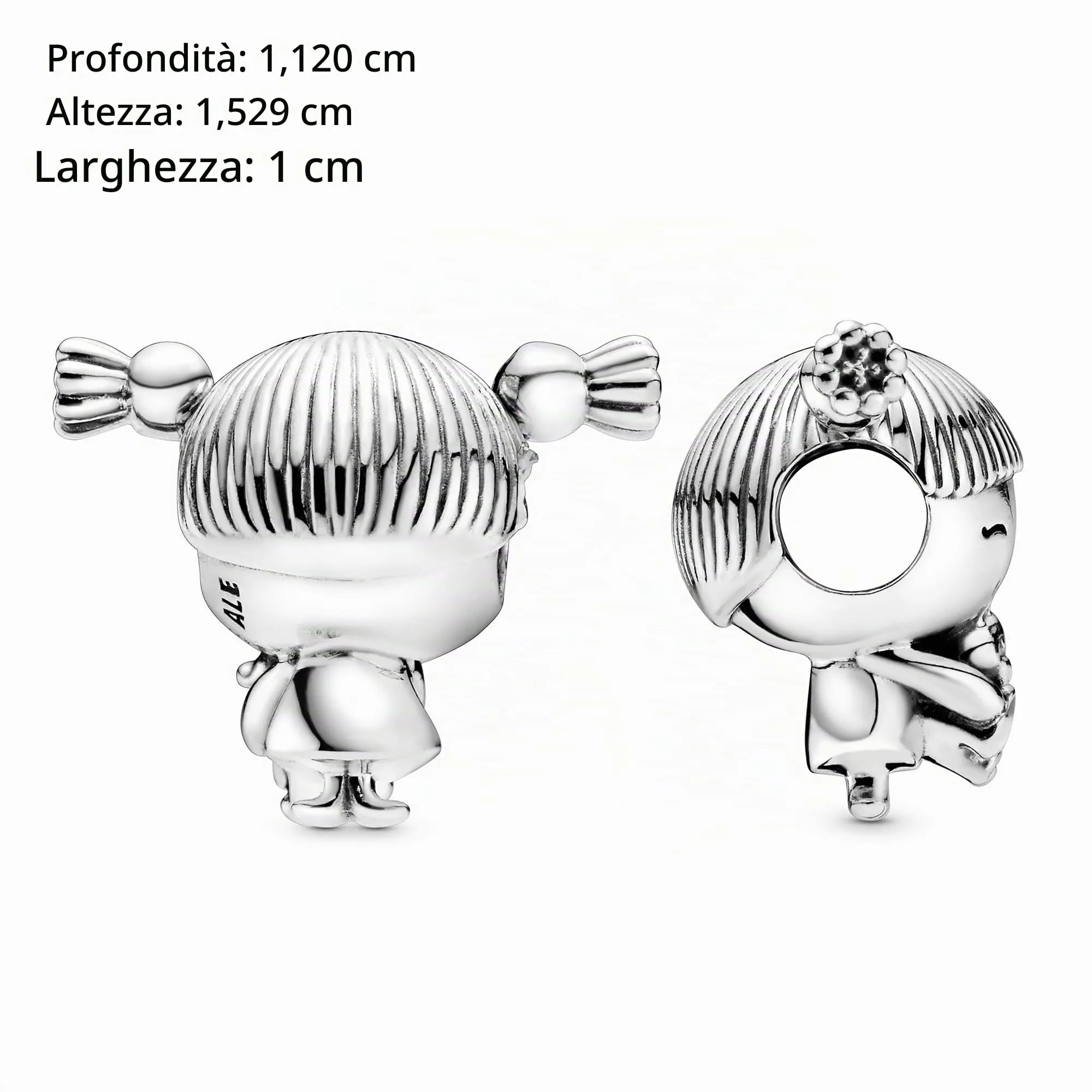Pandora Icons Ciondolo con Bambina in Argento e Smalto Rosa - immagine 7