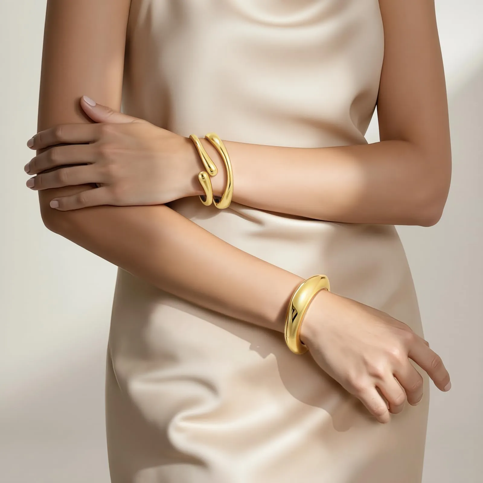 Emibele Bracciali Dorati da Donna Placcati in Oro 18K - immagine 3