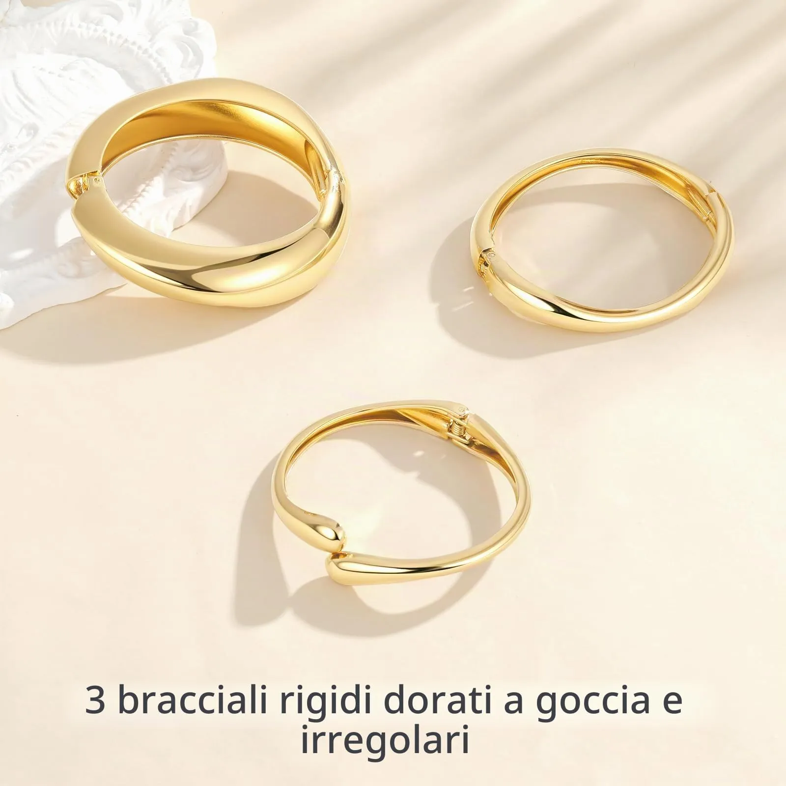 Emibele Bracciali Dorati da Donna Placcati in Oro 18K - immagine 6