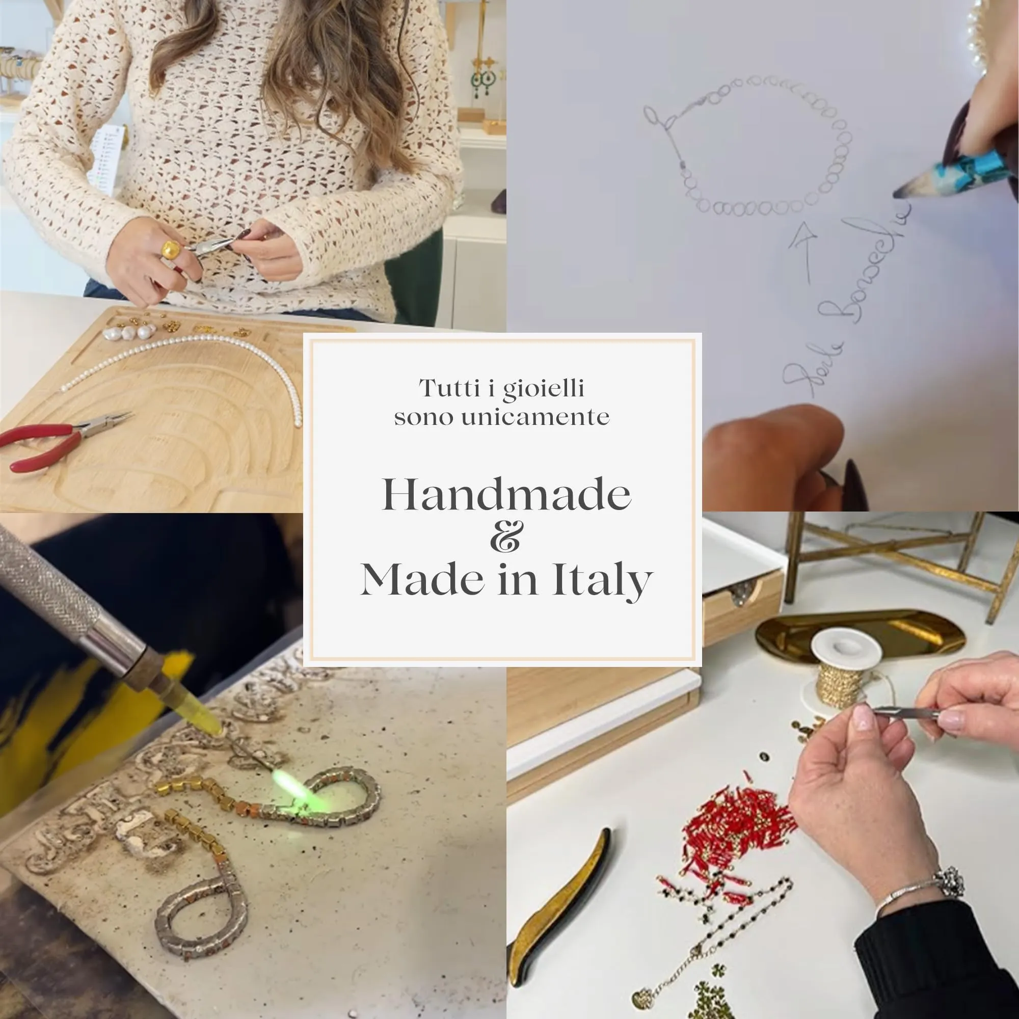 NICANDRA Bracciale Donna e Uomo Oro con Corno e Quadrifoglio Portafortuna - immagine 6