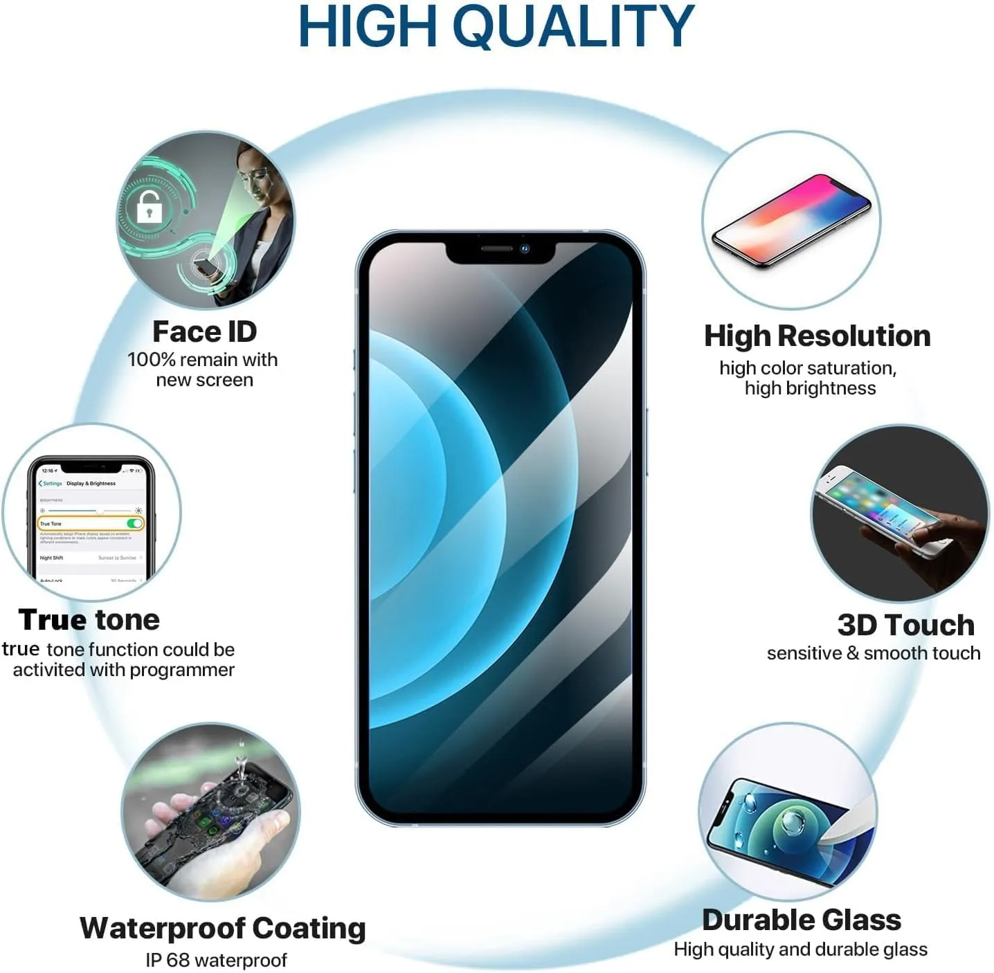 Hoonyer Display Kit for iPhone 12 and 12 Pro (6.1'') - immagine 3