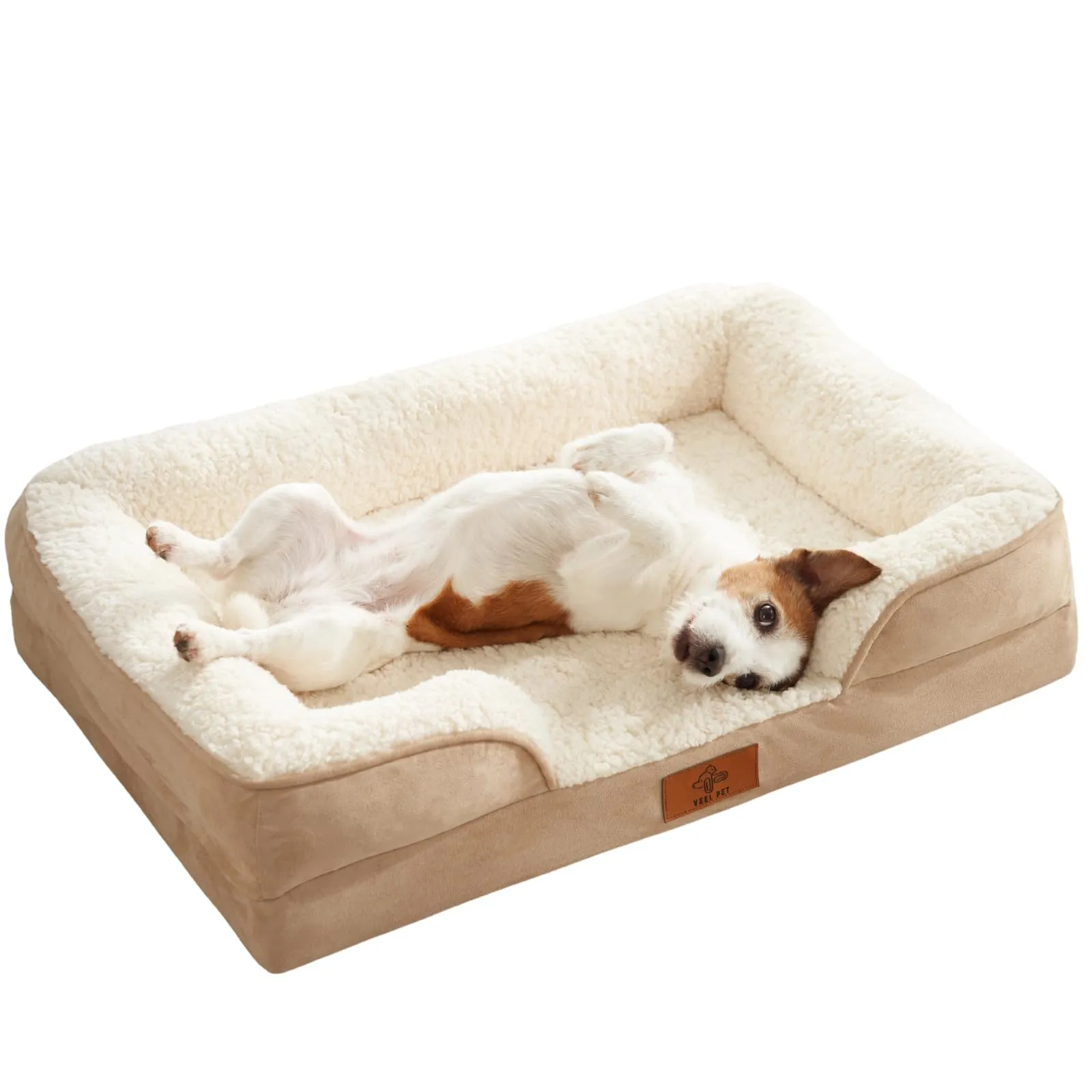 VEEL PET Cuccia Ortopedica per Cani con Fodera Impermeabile Lavabile, Large - immagine 1
