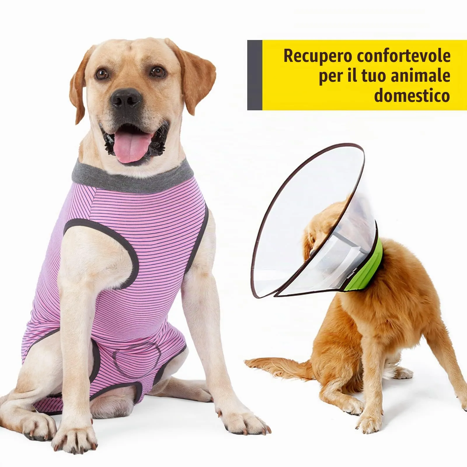 Heywean Recovery Suit for Dogs Post-Operative Surgical Vest, XXXL, Rosa, Animalier - immagine 5