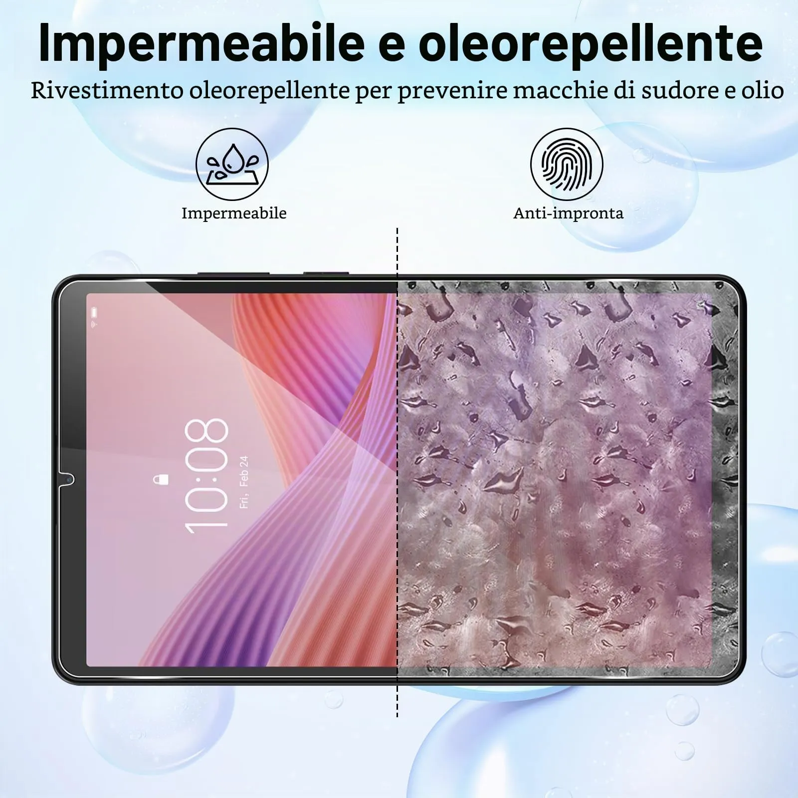 ELYCO Pellicola Protettiva in Vetro Temperato per Lenovo Tab One/Tab K9 8.7 Pollici - immagine 3