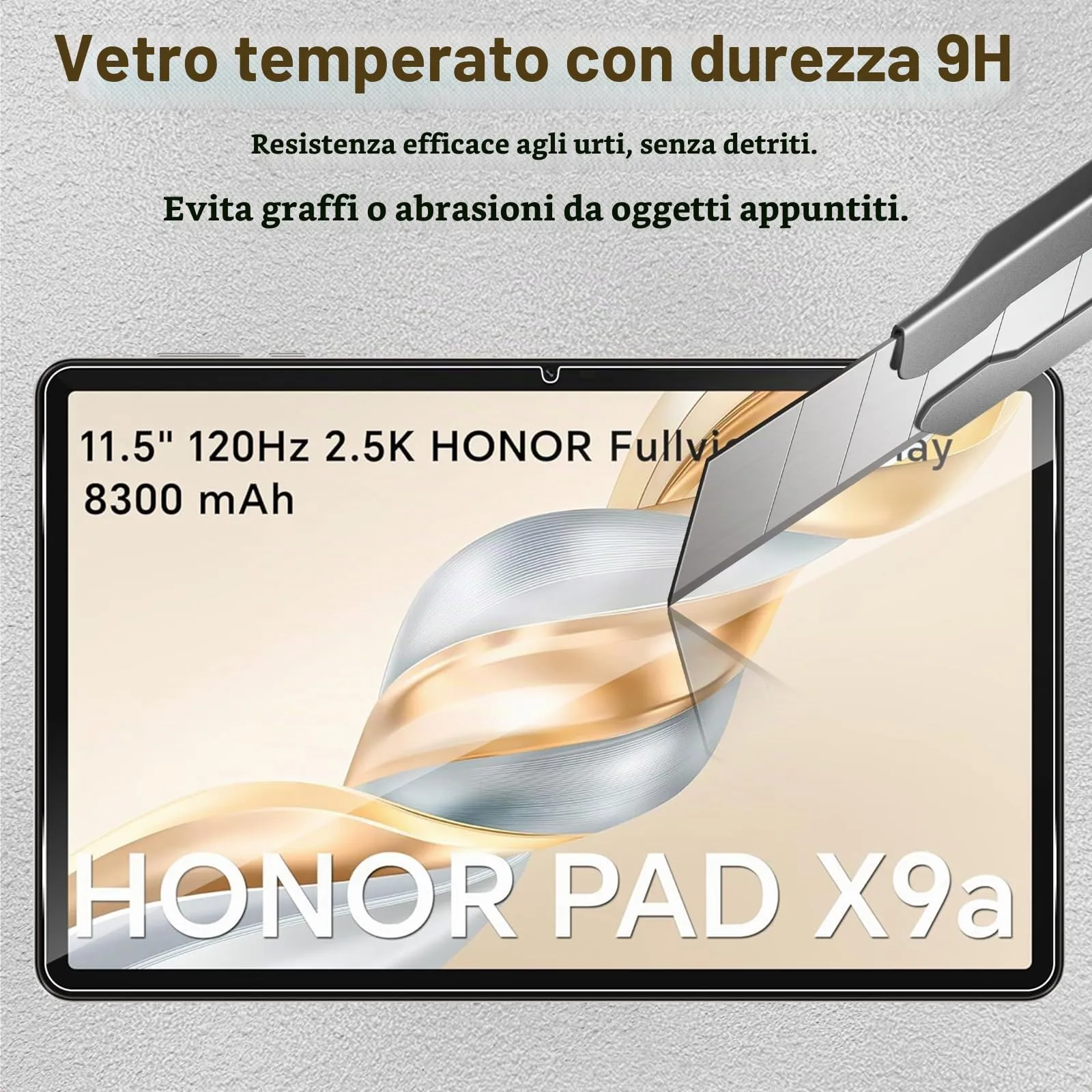 ELYCO Pellicola Protettiva in Vetro Temperato per Honor Pad X9A/X9 11.5 Pollici - immagine 3