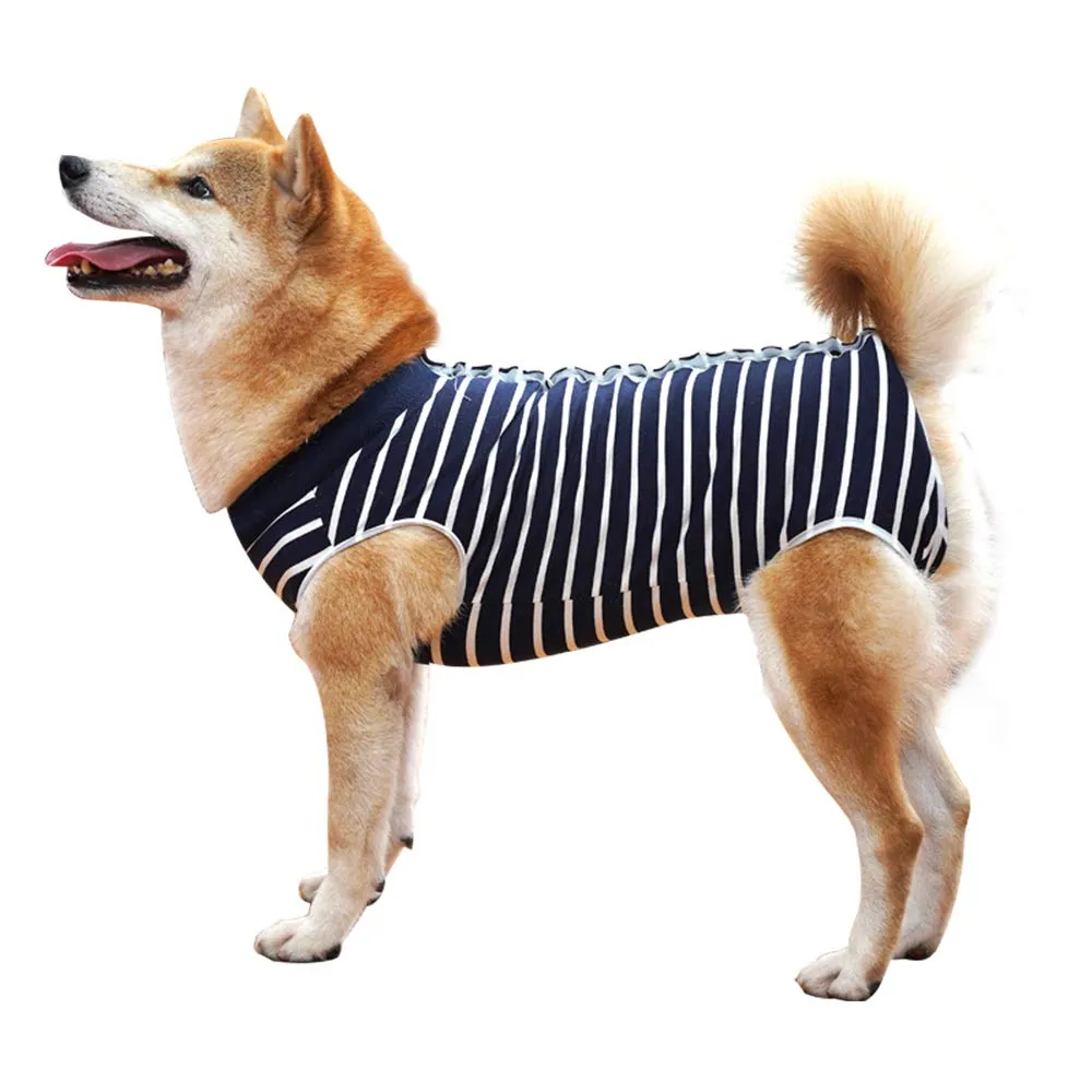 HEYWEAN Tuta Post Operatoria per Cani Femmine, Taglia L, Blu, Animalier - immagine 1